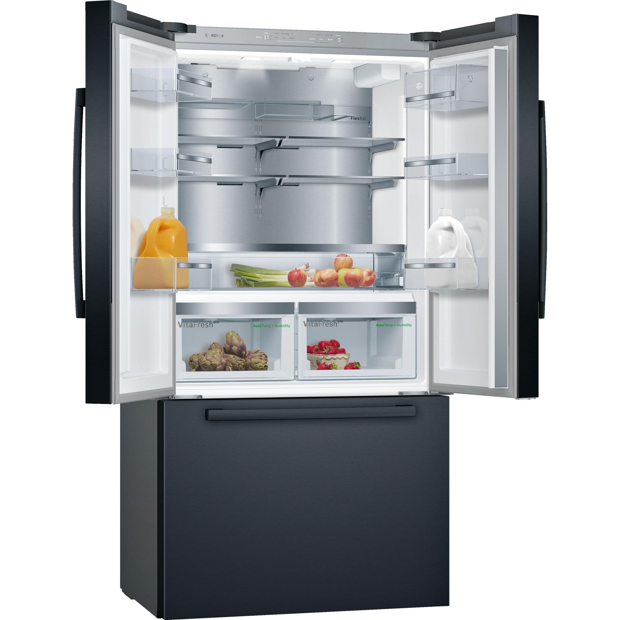  Bosch 36-inch, 21 cu.ft. Counter-Depth French 3-Door Refrigerator with VitaFreshPro™ Drawer B36CT80SNB IMAGE 2