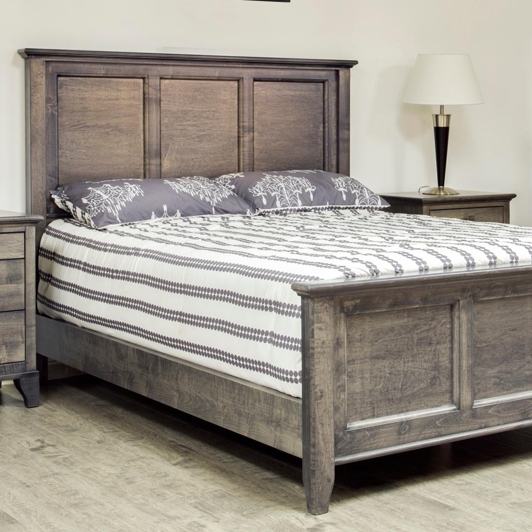  Mako Solid Wood Furniture Acer M-5800-Q Queen Panel Bed - Slate IMAGE 3