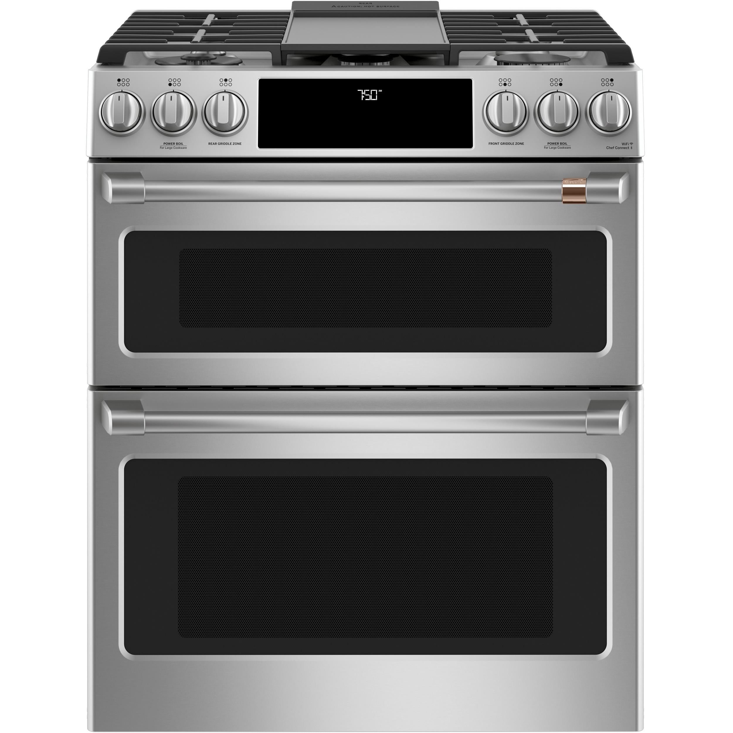  Café 30-inch Slide-in Gas Double Oven Range with Convection Technology CCGS750P2MS1 IMAGE 2