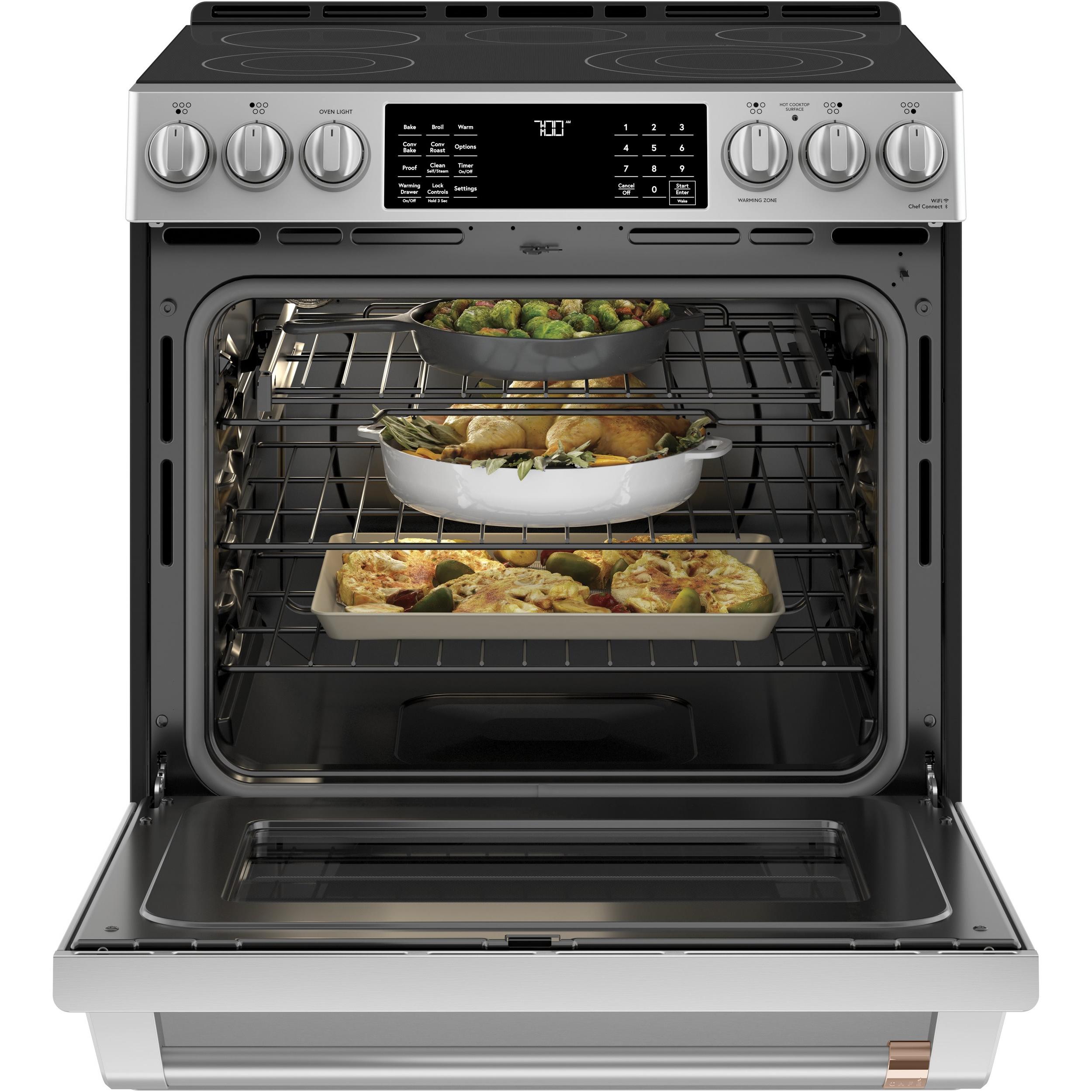  Café 30-inch Slide-in Electric Range with Warming Drawer CCES700P2MS1 IMAGE 5