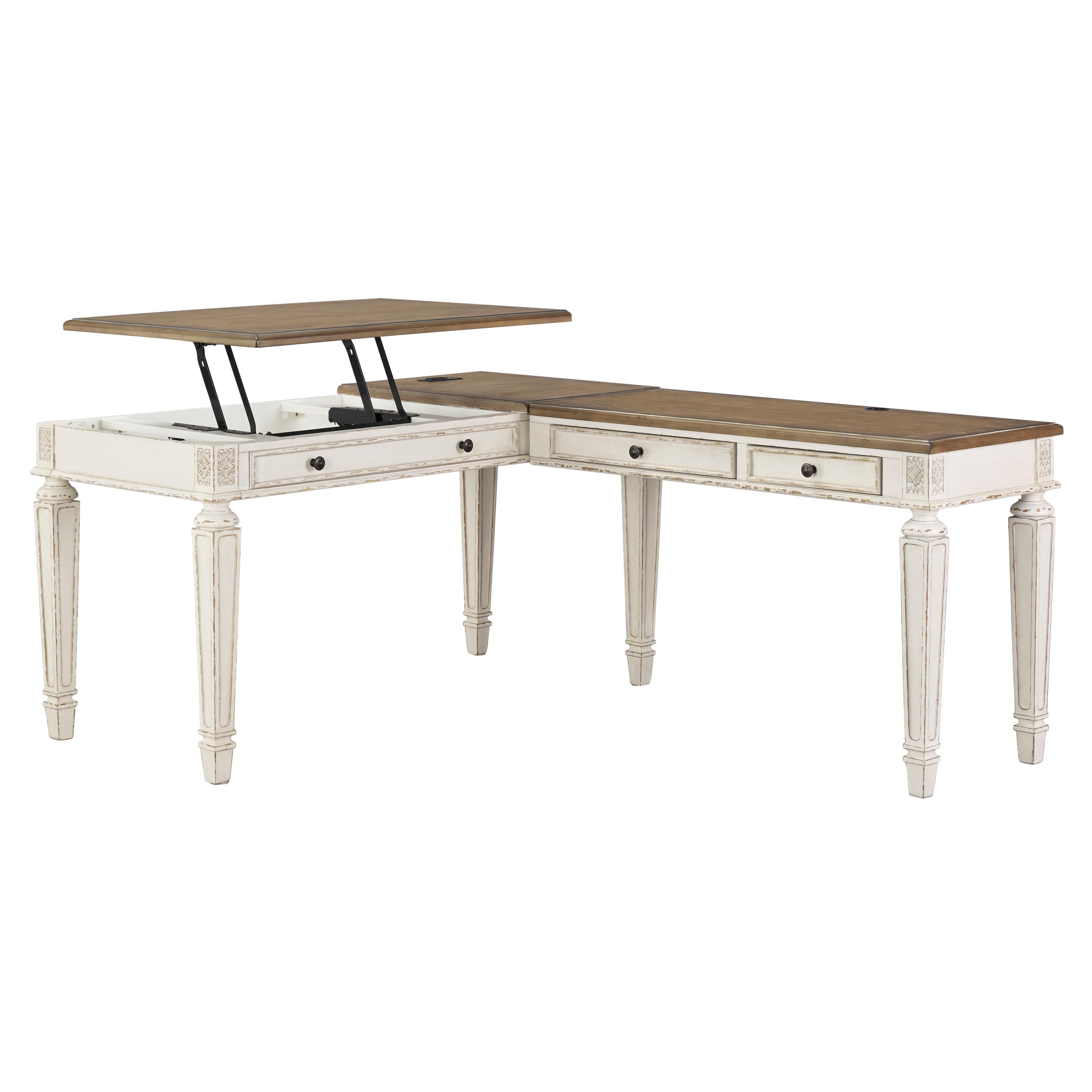  Signature Design by Ashley Realyn H743H2 2 pc Home Office Desk IMAGE 1