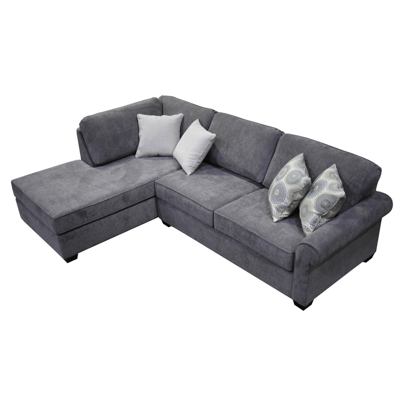 Elite Sofa Designs Valmont Fabric 2 pc Sectional Valmont 2 pc Sectional - Caprice Granite IMAGE 4
