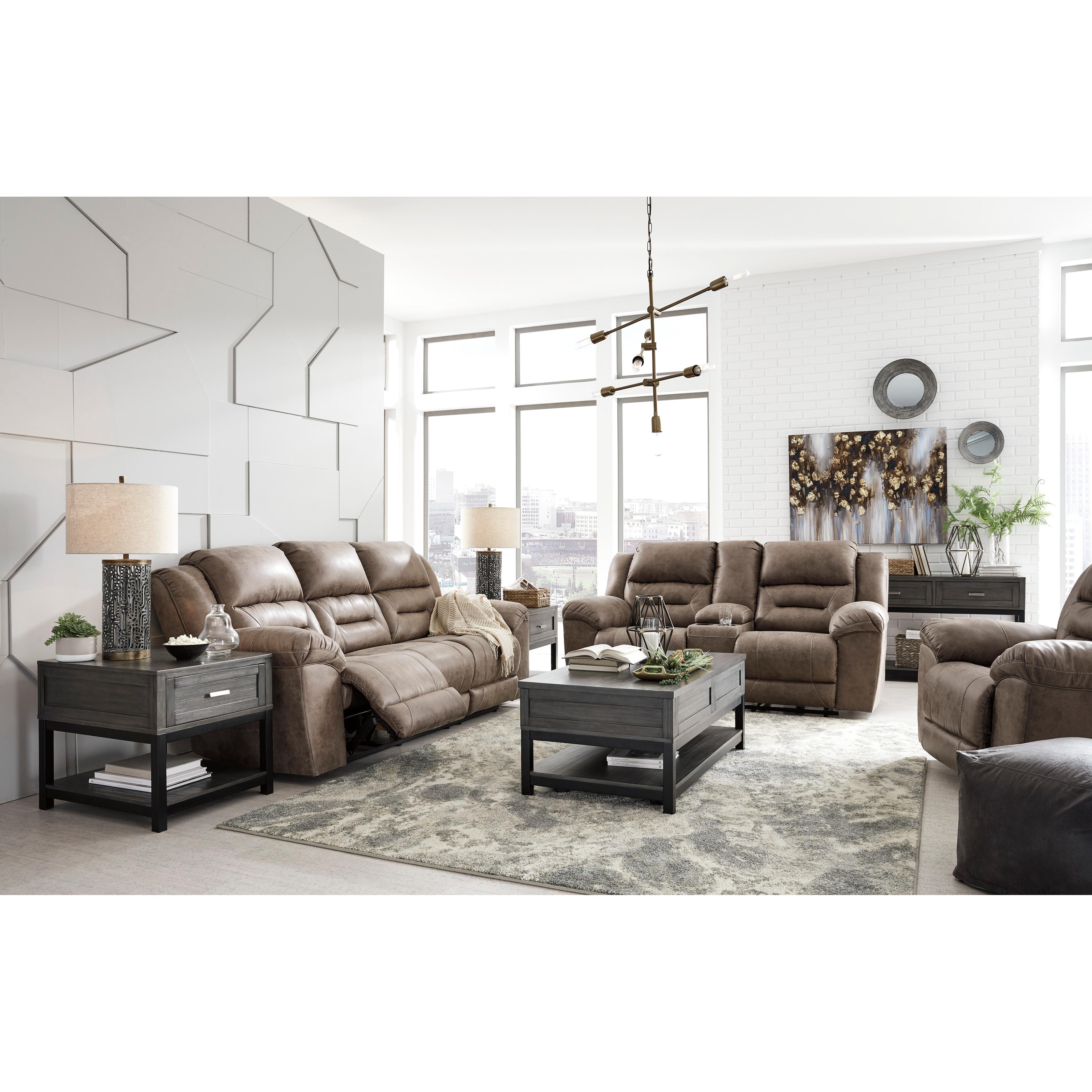  Signature Design by Ashley Stoneland Power Rocker Leather Look Recliner 3990598 IMAGE 8