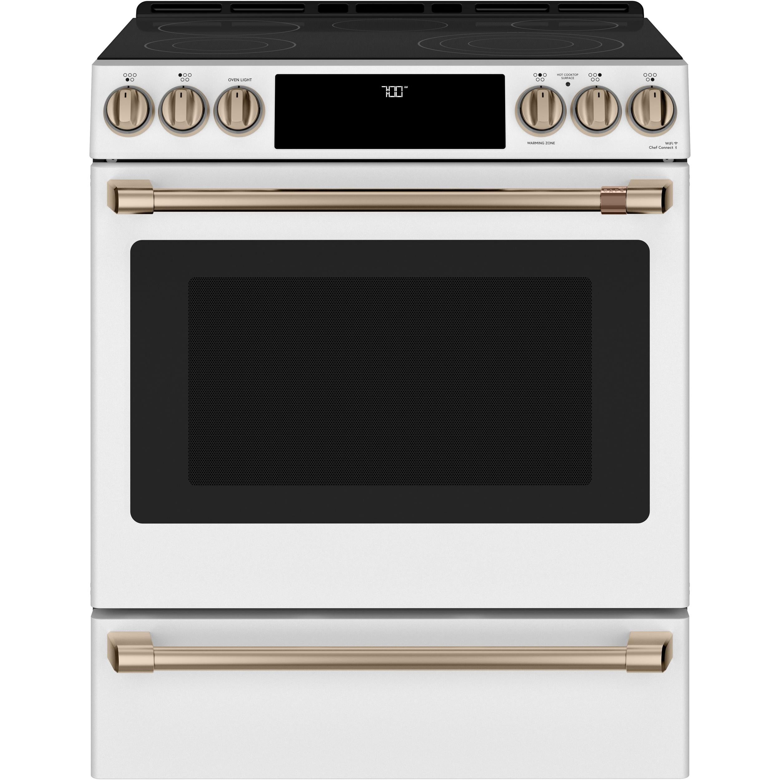  Café 30-inch Slide-in Electric Range with Warming Drawer CCES700P4MW2 IMAGE 1