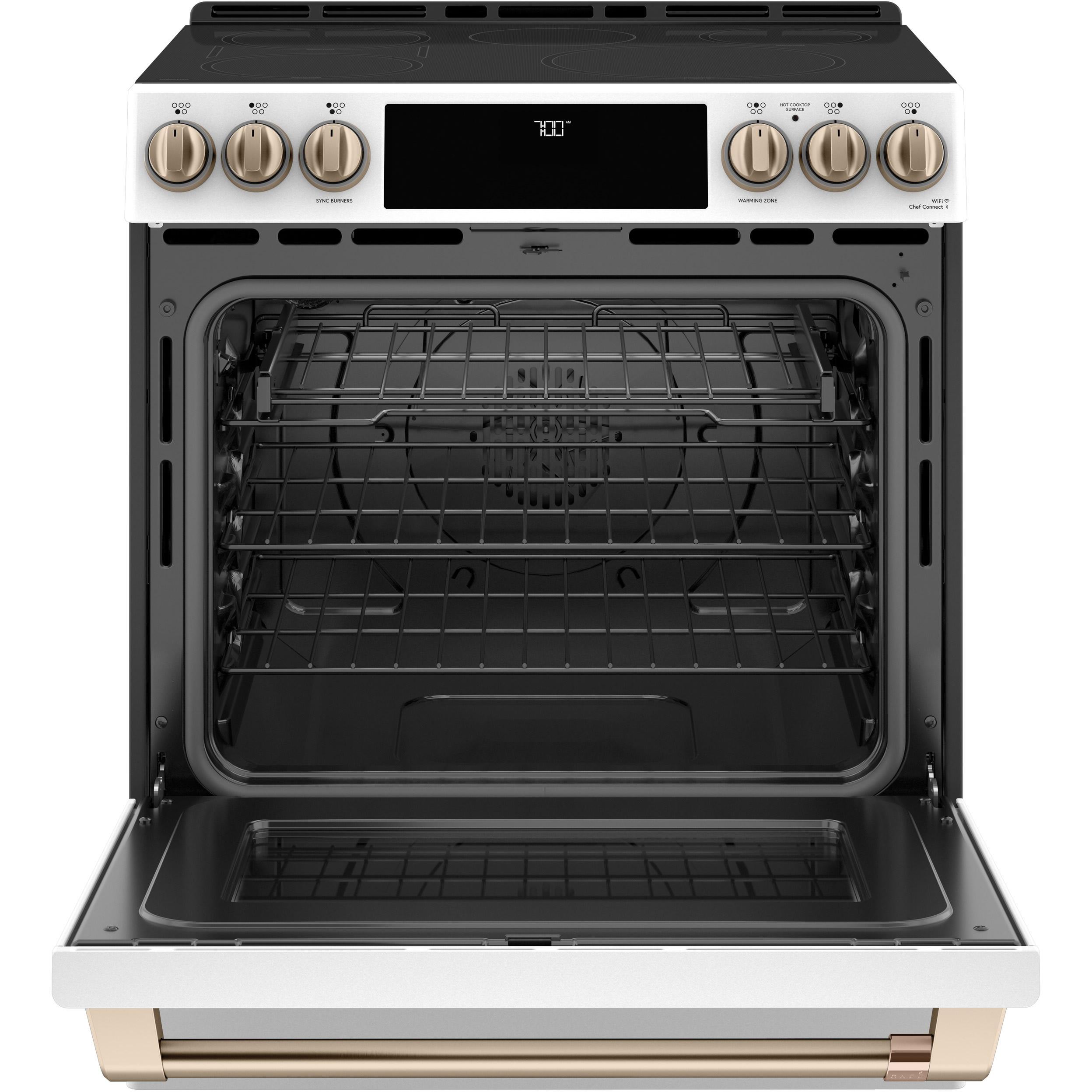  Café 30-inch Slide-in Electric Range with Warming Drawer CCES700P4MW2 IMAGE 3