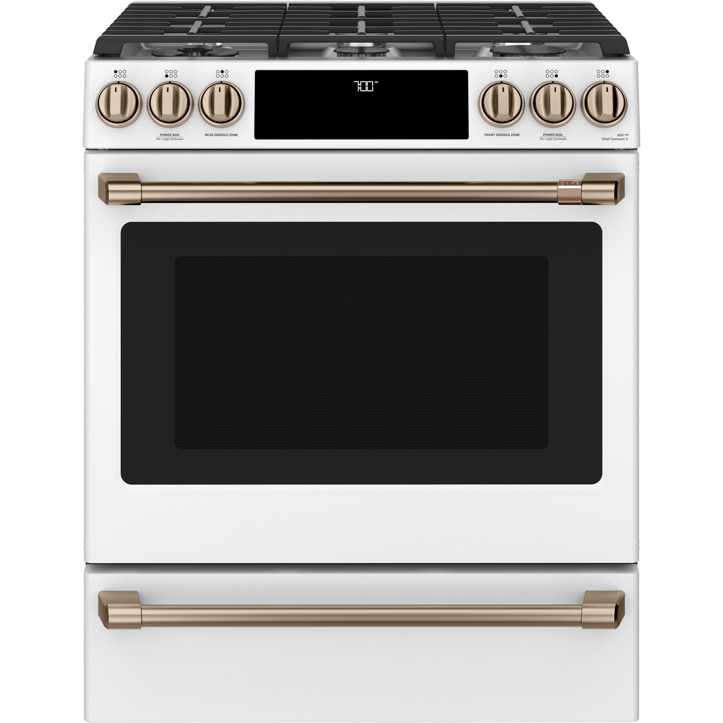  Café 30-inch Slide-in Gas Range with Convection Technology CCGS700P4MW2 IMAGE 1