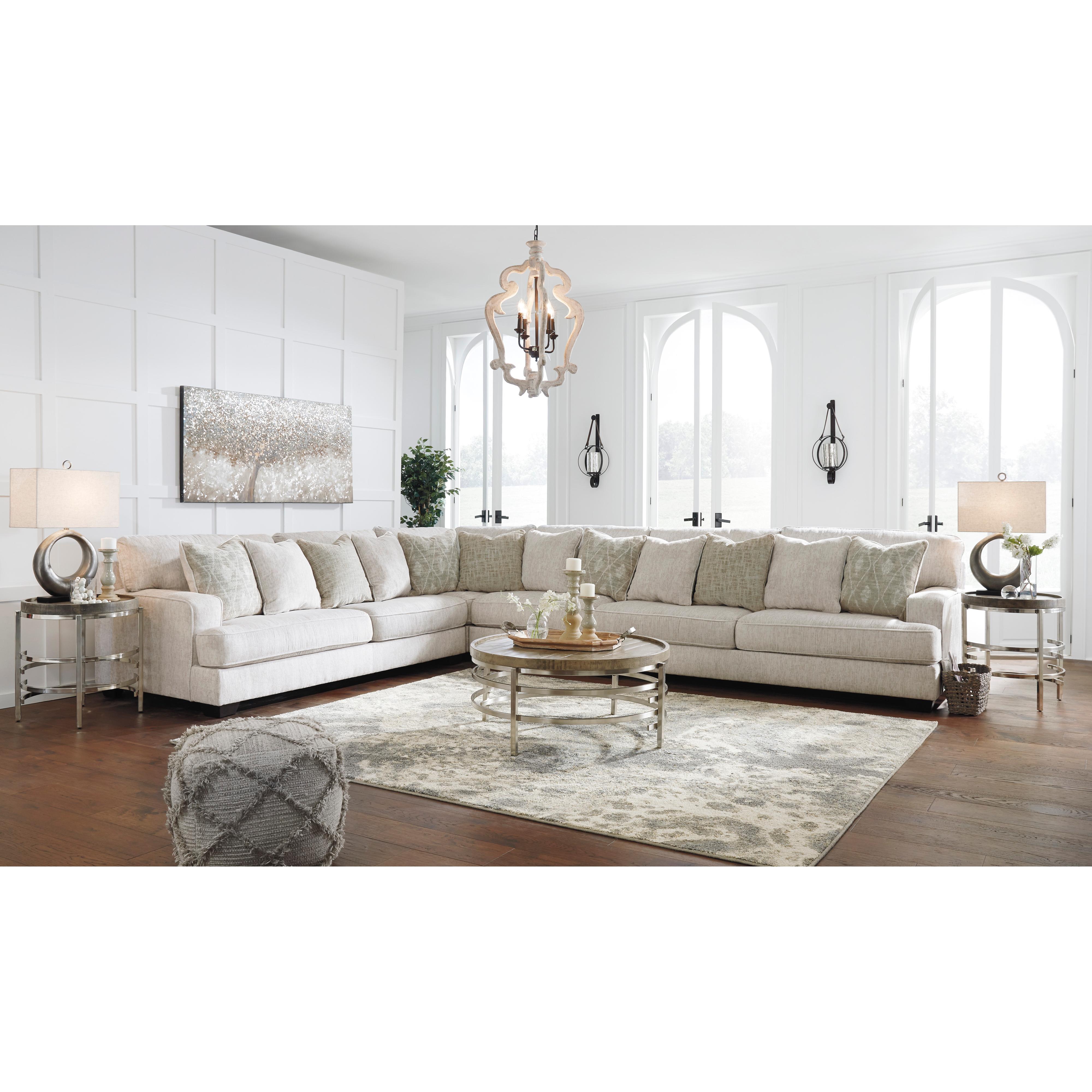  Signature Design by Ashley Rawcliffe Fabric 4 pc Sectional 1960466/1960477/1960446/1960467 IMAGE 3