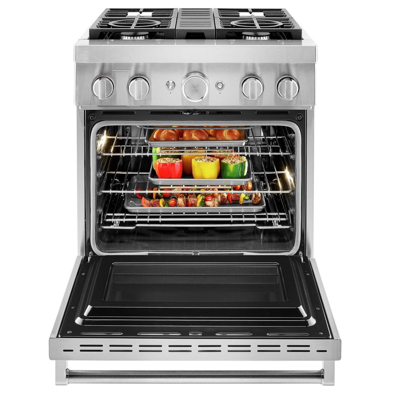 KitchenAid 30-inch Freestanding Dual Fuel Range with Even-Heat™ True Convection KFDC500JSS IMAGE 3
