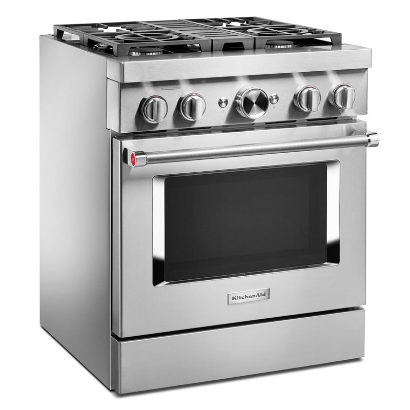 KitchenAid 30-inch Freestanding Dual Fuel Range with Even-Heat™ True Convection KFDC500JSS IMAGE 4