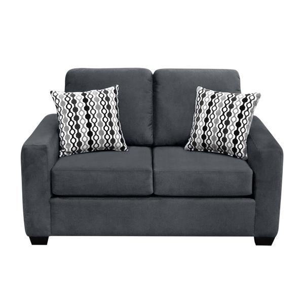 Elite Sofa Designs Nordel Stationary Fabric Loveseat Nordel Loveseat - Pebble Charcoal IMAGE 1