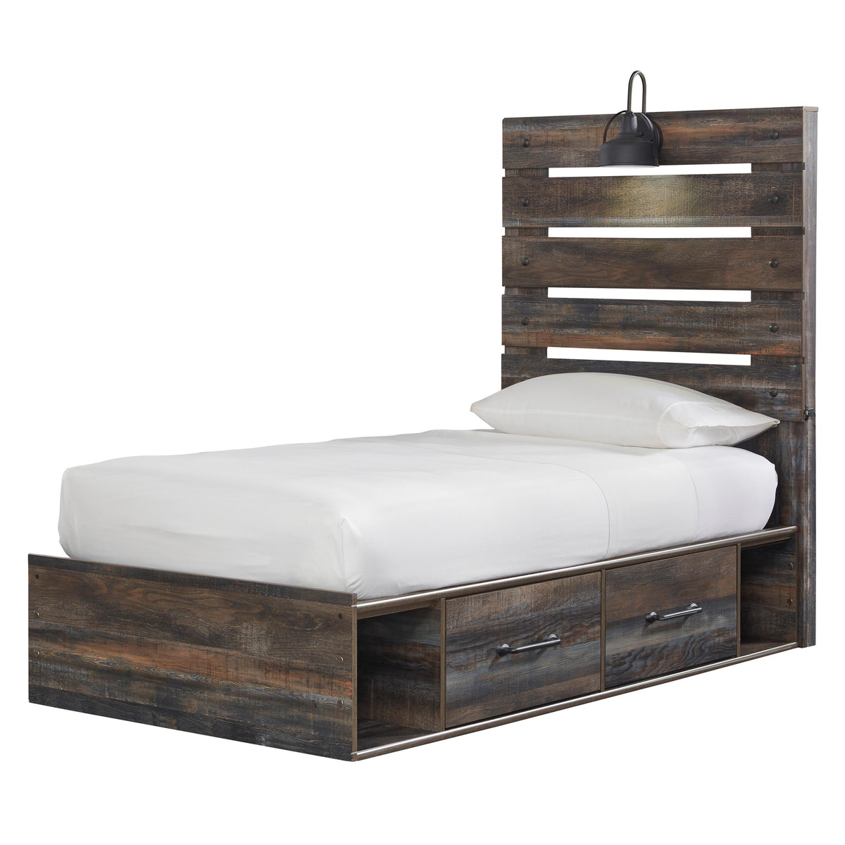  Signature Design by Ashley Drystan B211B11 Twin Panel Bed with 4 Storage Drawers IMAGE 1