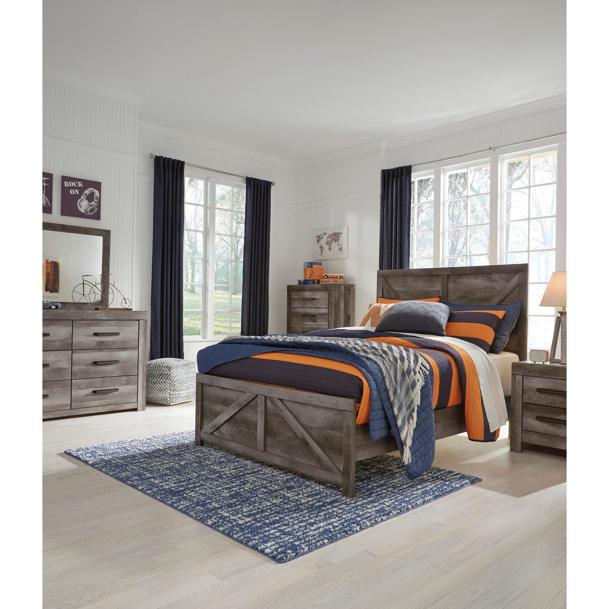  Signature Design by Ashley Wynnlow B440B17 Full Crossbuck Panel Bed IMAGE 7
