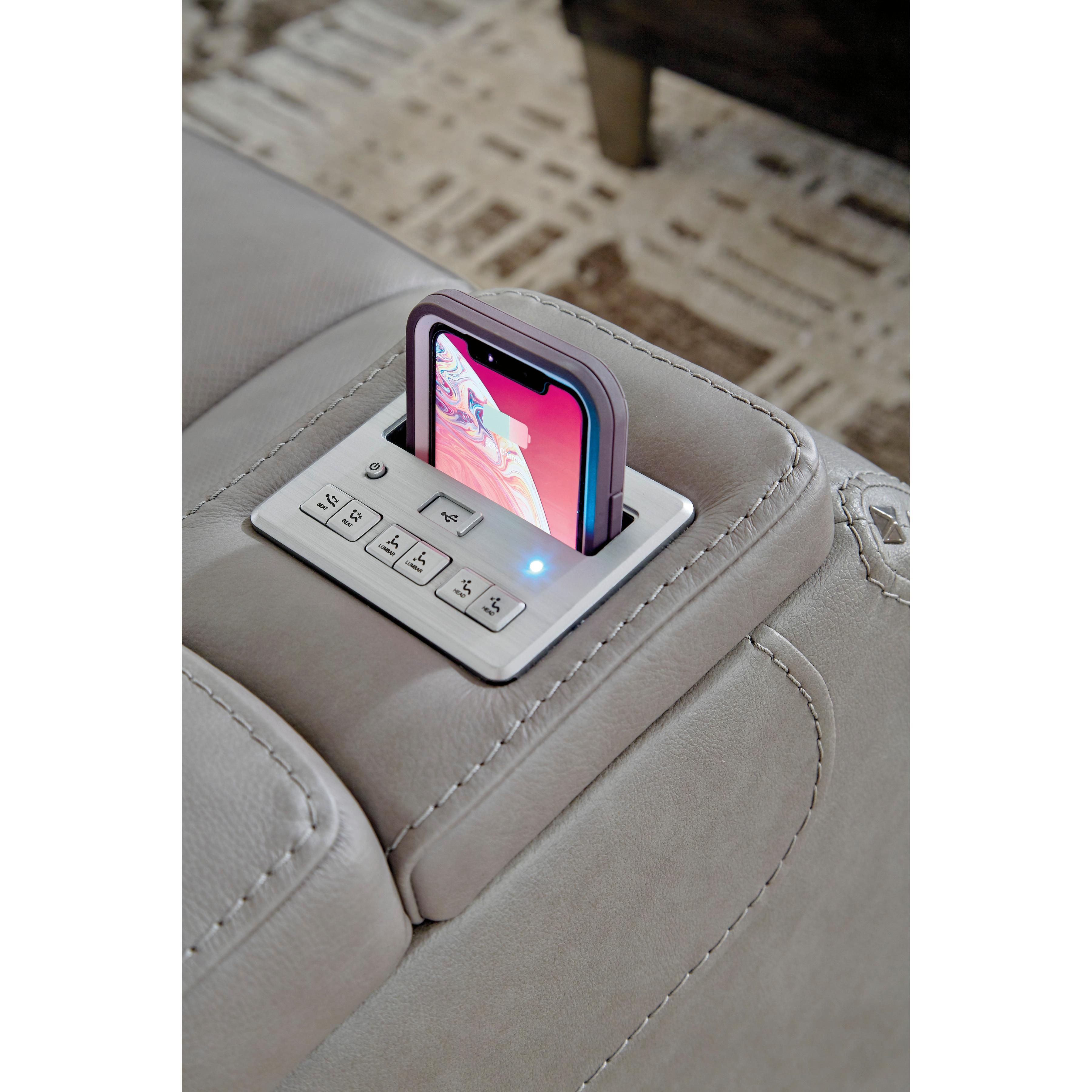  Signature Design by Ashley The Man-Den U8530513 Power Recliner with Adjustable Headrest IMAGE 14