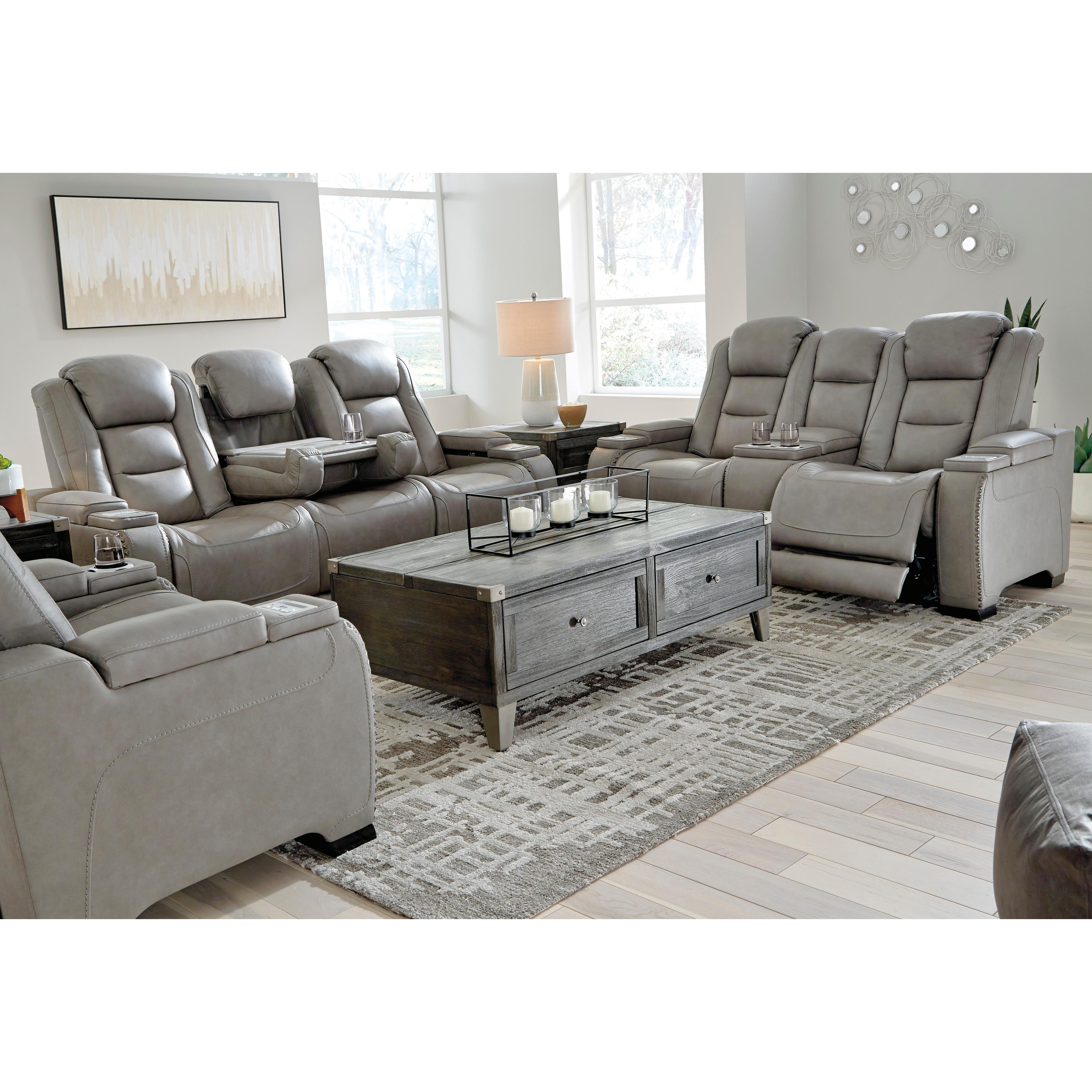  Signature Design by Ashley The Man-Den U8530513 Power Recliner with Adjustable Headrest IMAGE 16