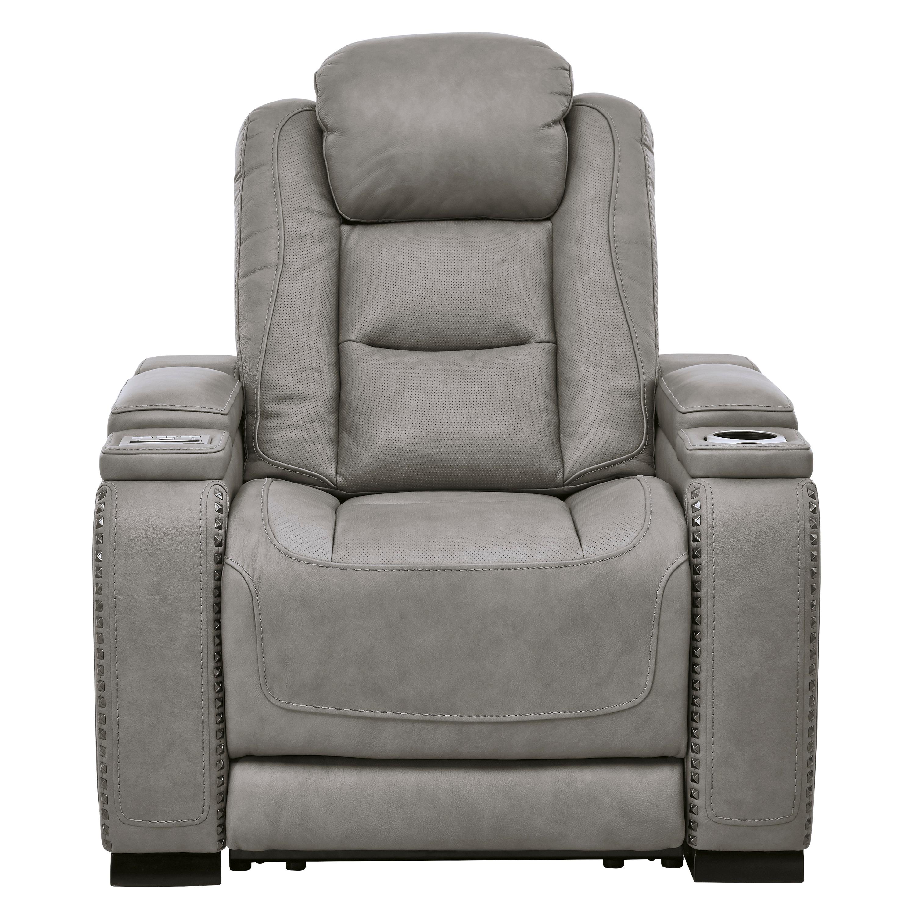  Signature Design by Ashley The Man-Den U8530513 Power Recliner with Adjustable Headrest IMAGE 3
