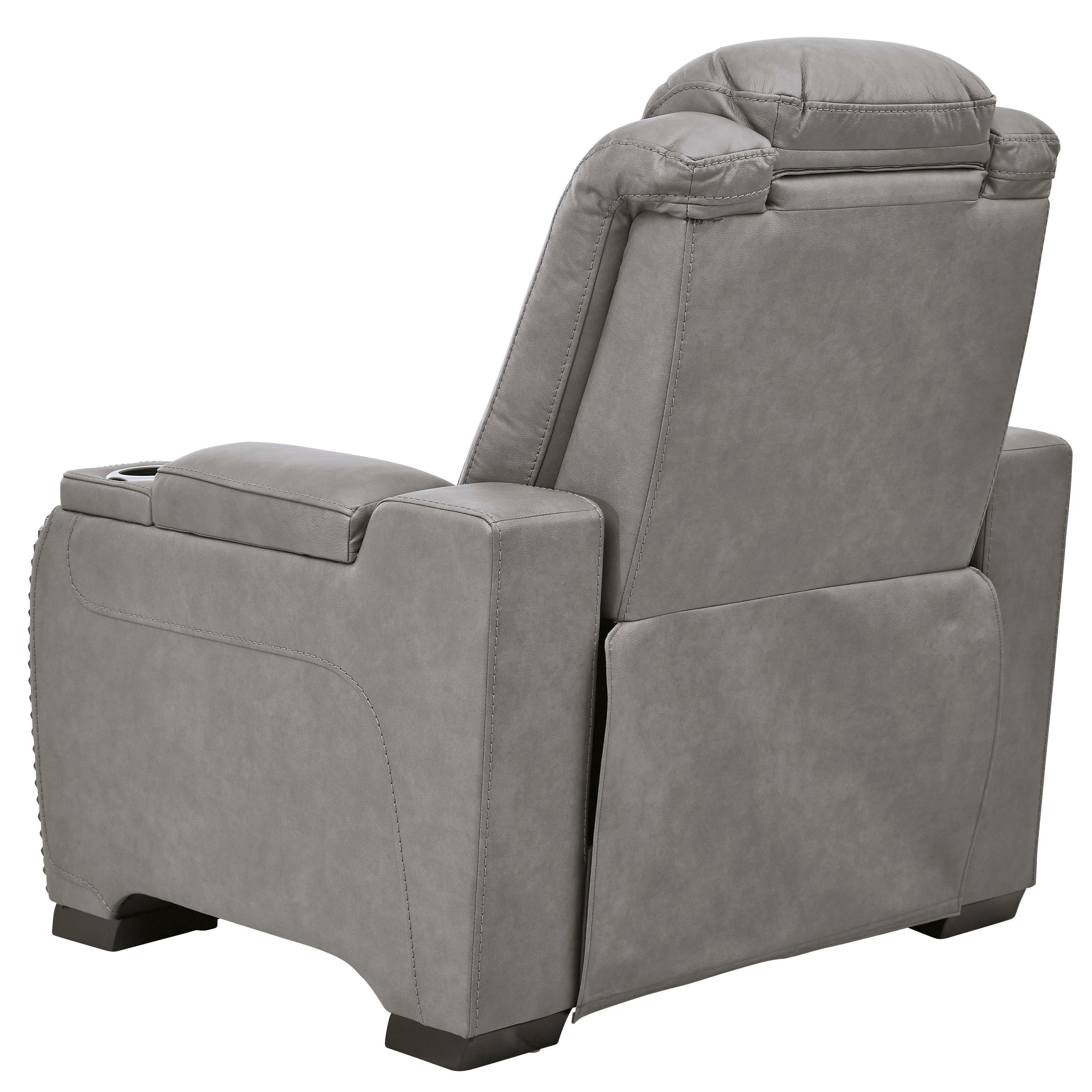  Signature Design by Ashley The Man-Den U8530513 Power Recliner with Adjustable Headrest IMAGE 5