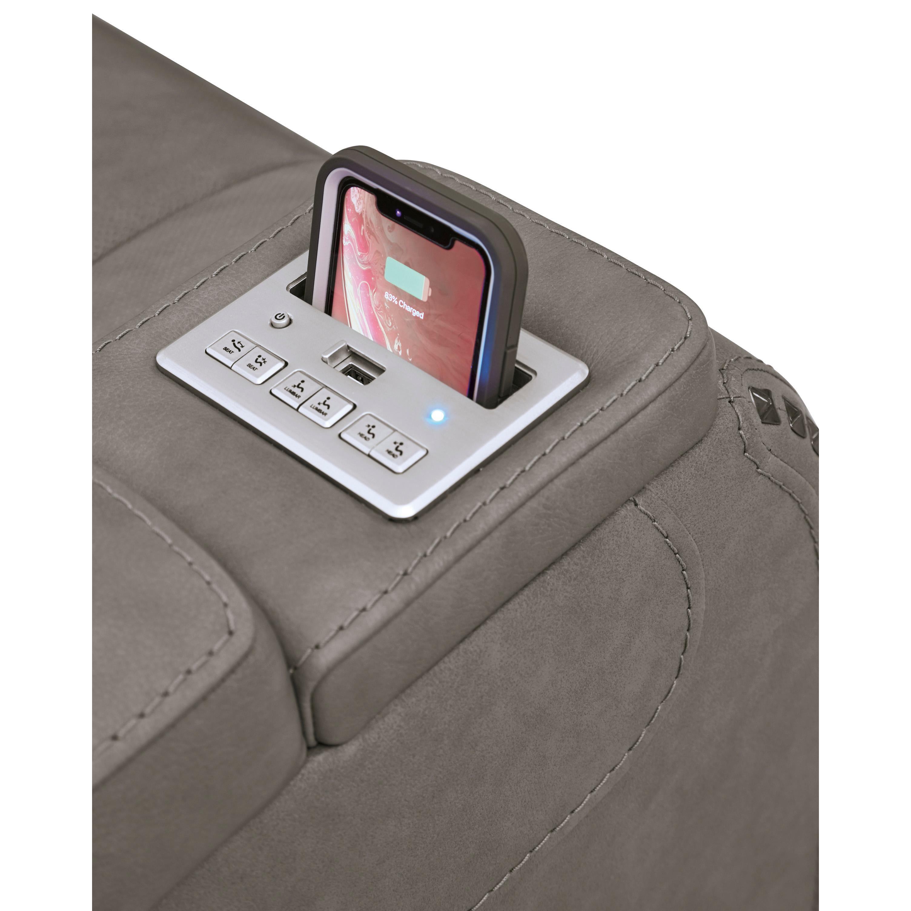  Signature Design by Ashley The Man-Den U8530513 Power Recliner with Adjustable Headrest IMAGE 9