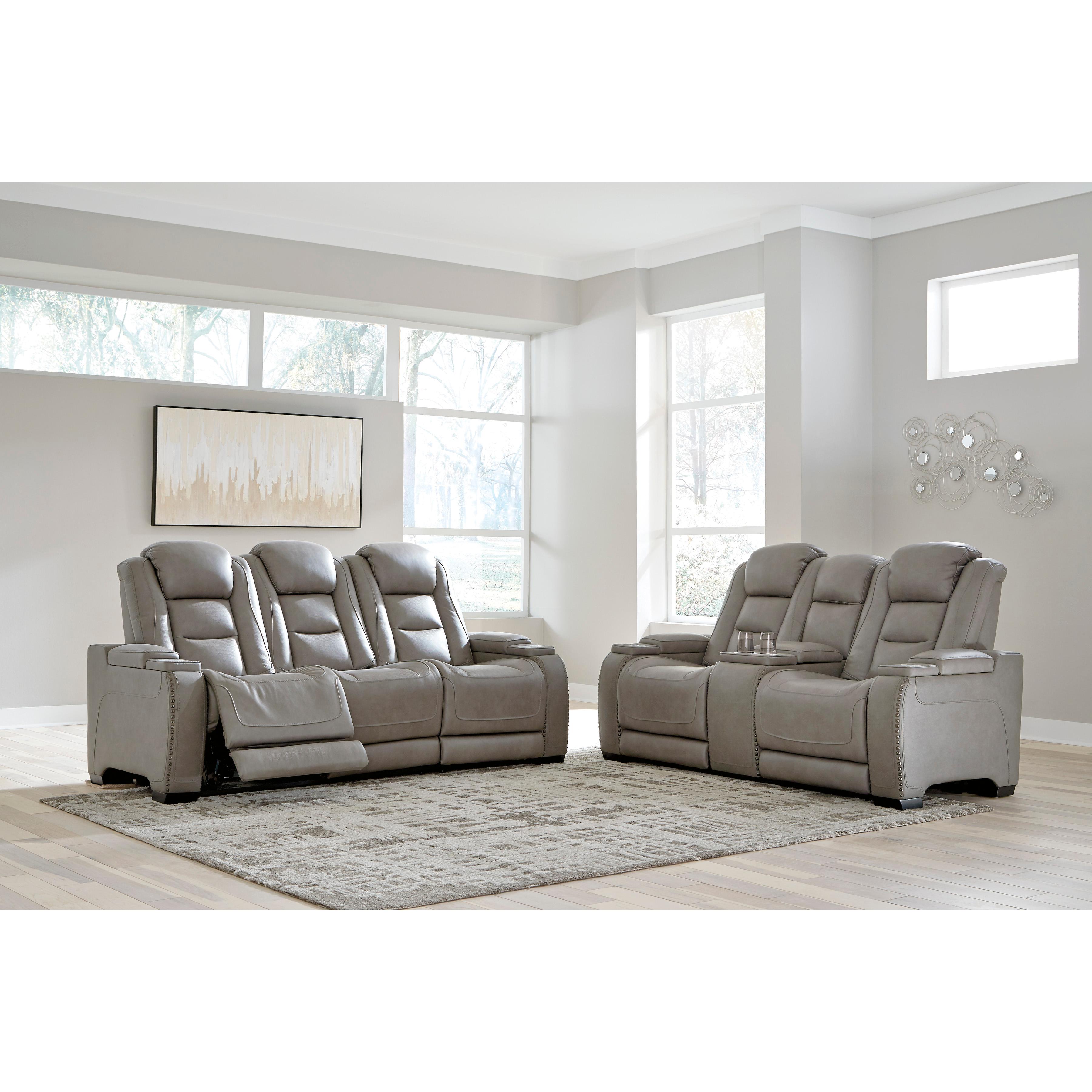  Signature Design by Ashley The Man-Den U8530515 Power Reclining Sofa with Adjustable Headrest IMAGE 13