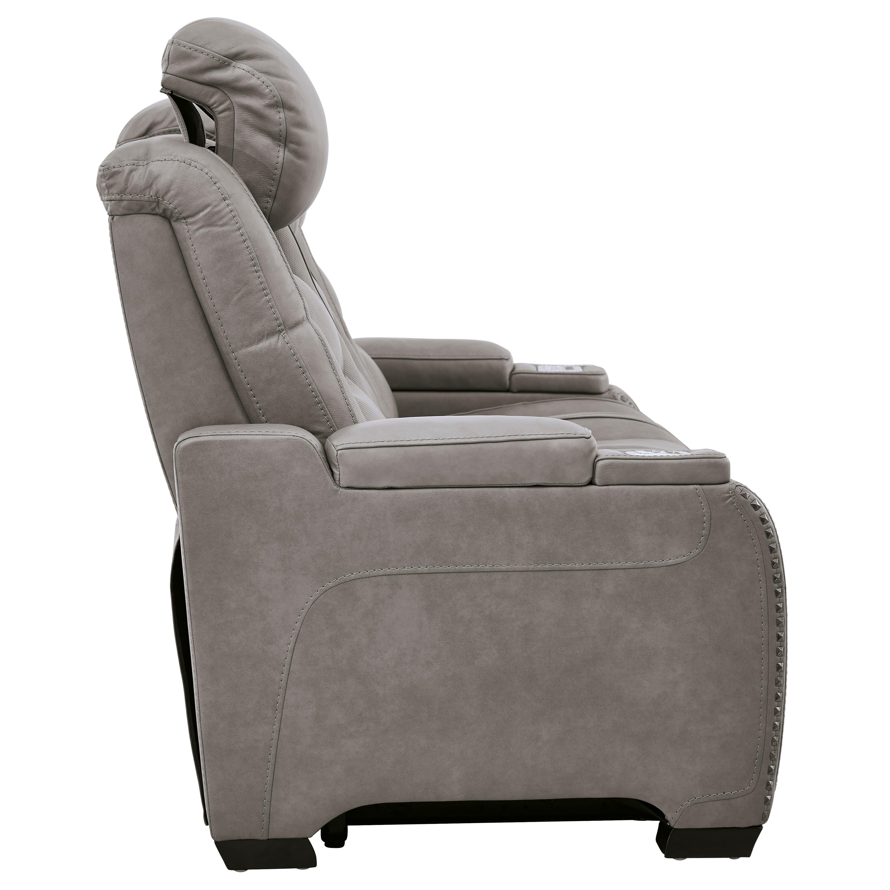  Signature Design by Ashley The Man-Den U8530515 Power Reclining Sofa with Adjustable Headrest IMAGE 4