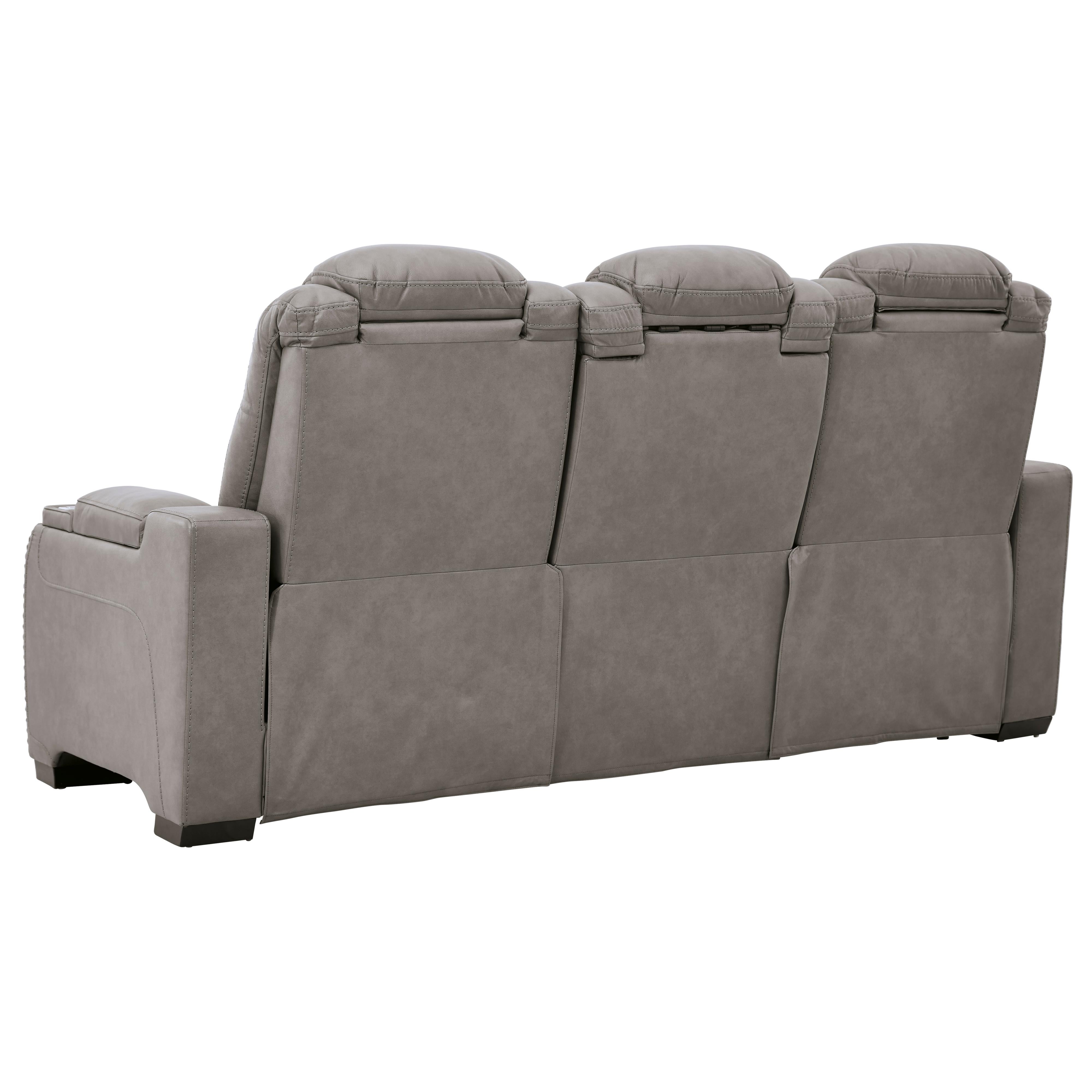  Signature Design by Ashley The Man-Den U8530515 Power Reclining Sofa with Adjustable Headrest IMAGE 5