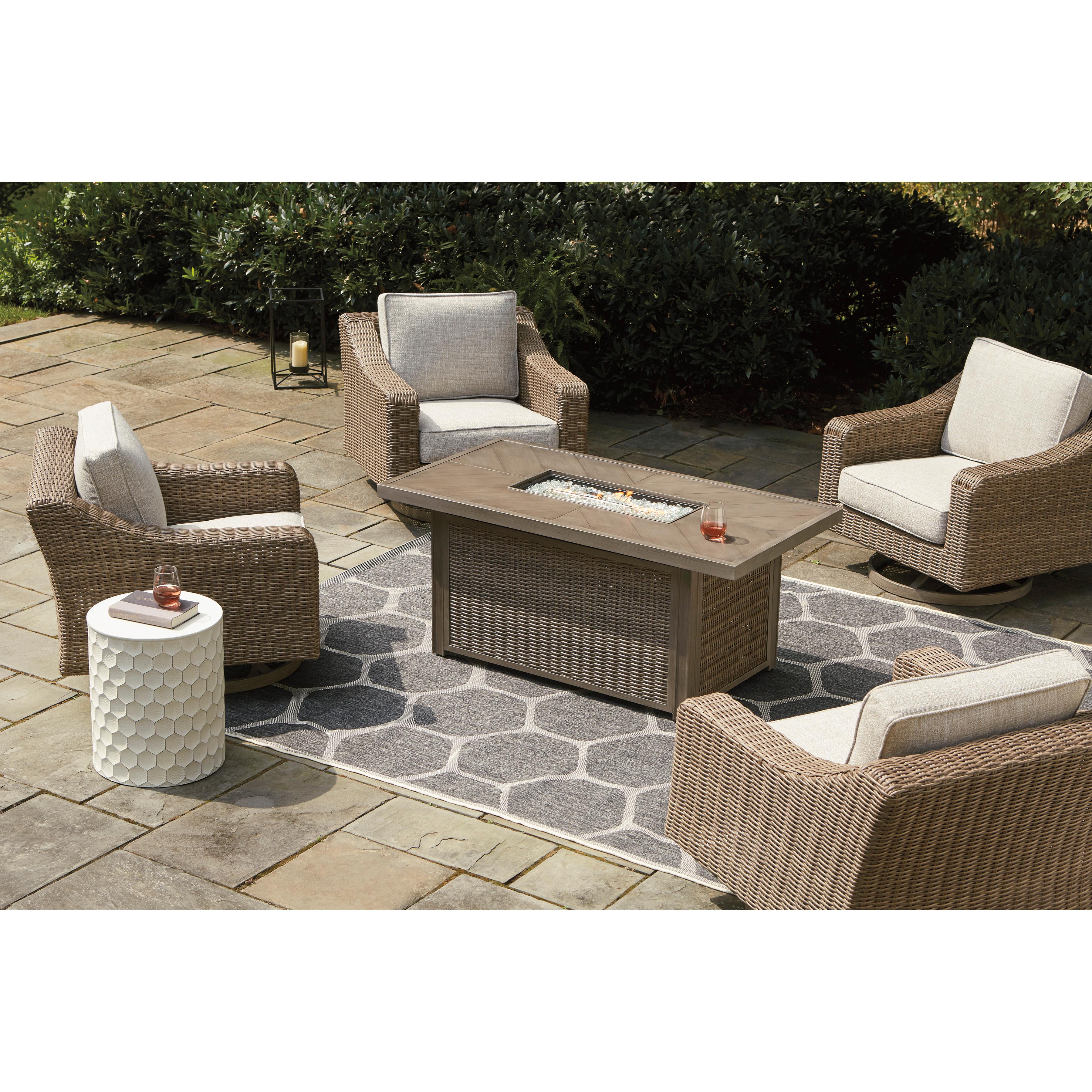  Signature Design by Ashley Beachcroft P791-773 Rectangular Fire Pit Table IMAGE 10