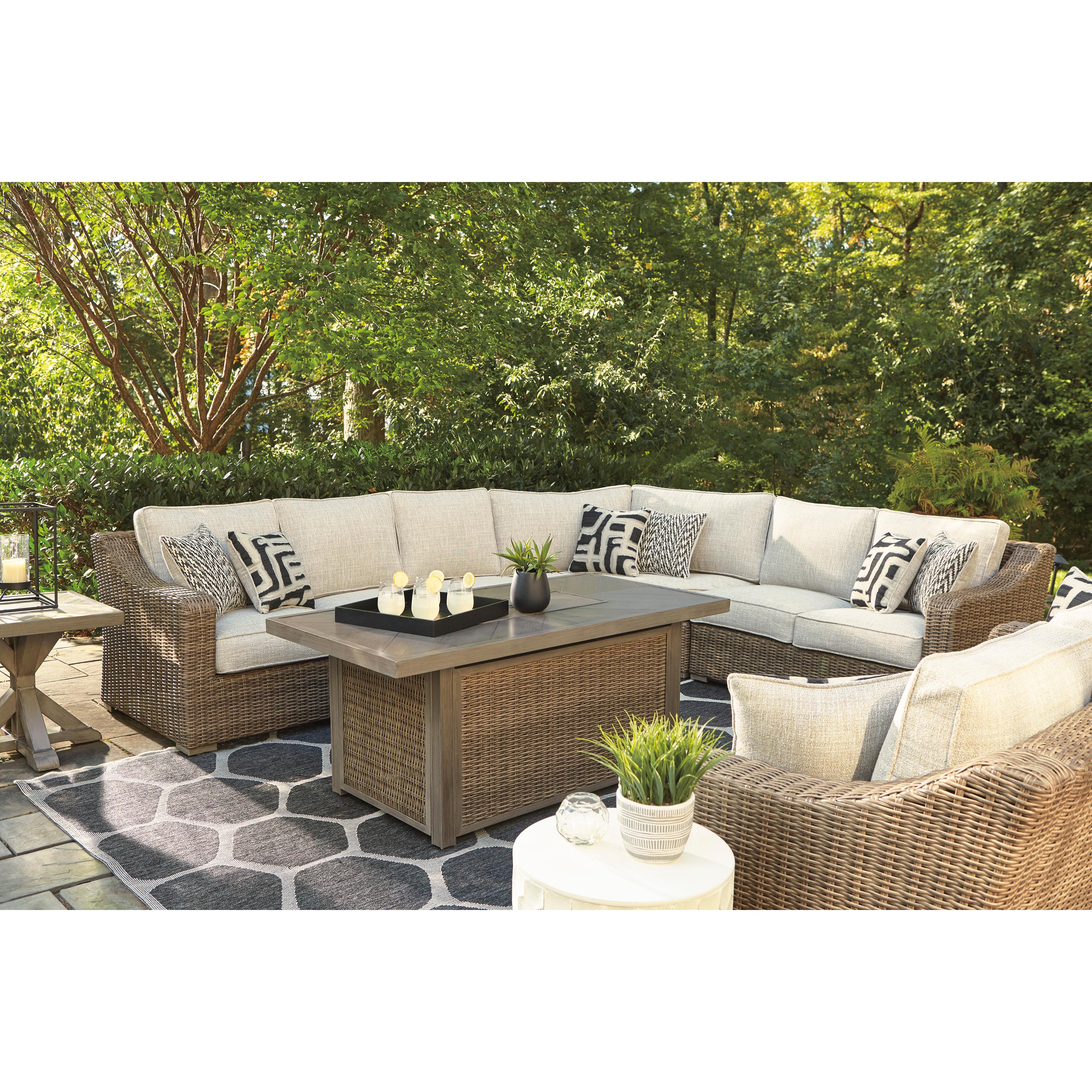  Signature Design by Ashley Beachcroft P791-773 Rectangular Fire Pit Table IMAGE 15