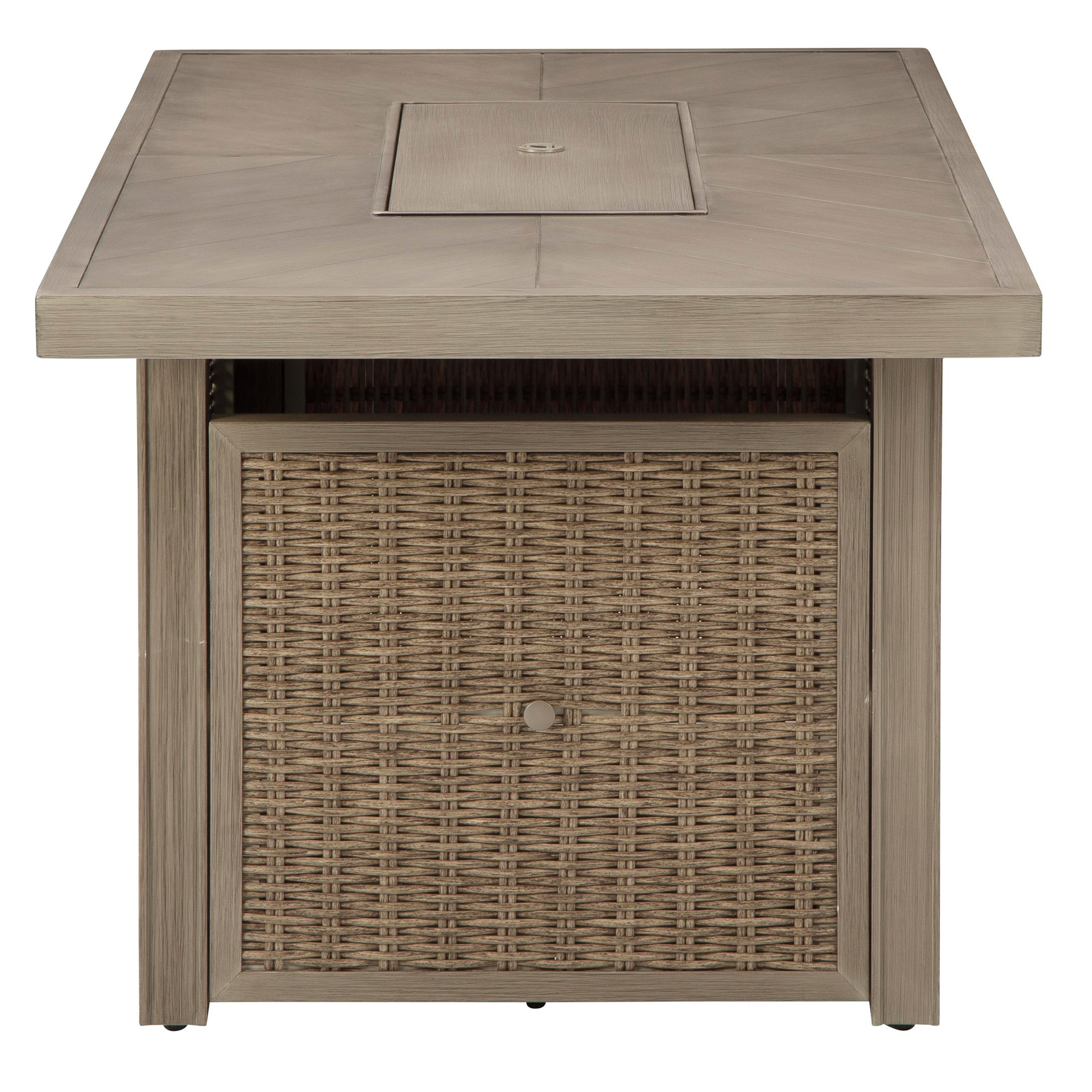  Signature Design by Ashley Beachcroft P791-773 Rectangular Fire Pit Table IMAGE 4