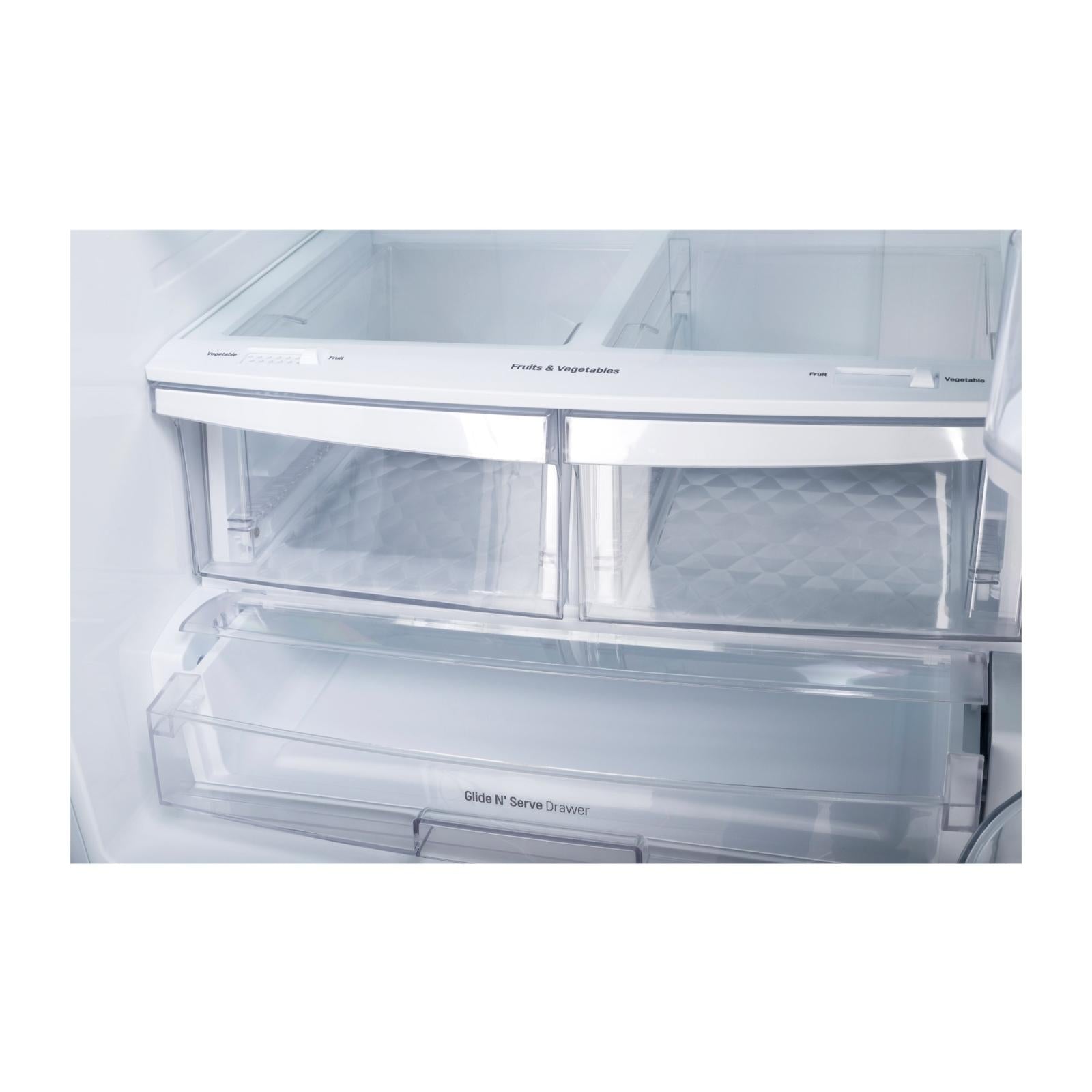  LG 30-inch, 21.8 cu.ft. Freestanding French 3-Door Refrigerator with SmartDiagnosis™ Technology LRFNS2200W IMAGE 6