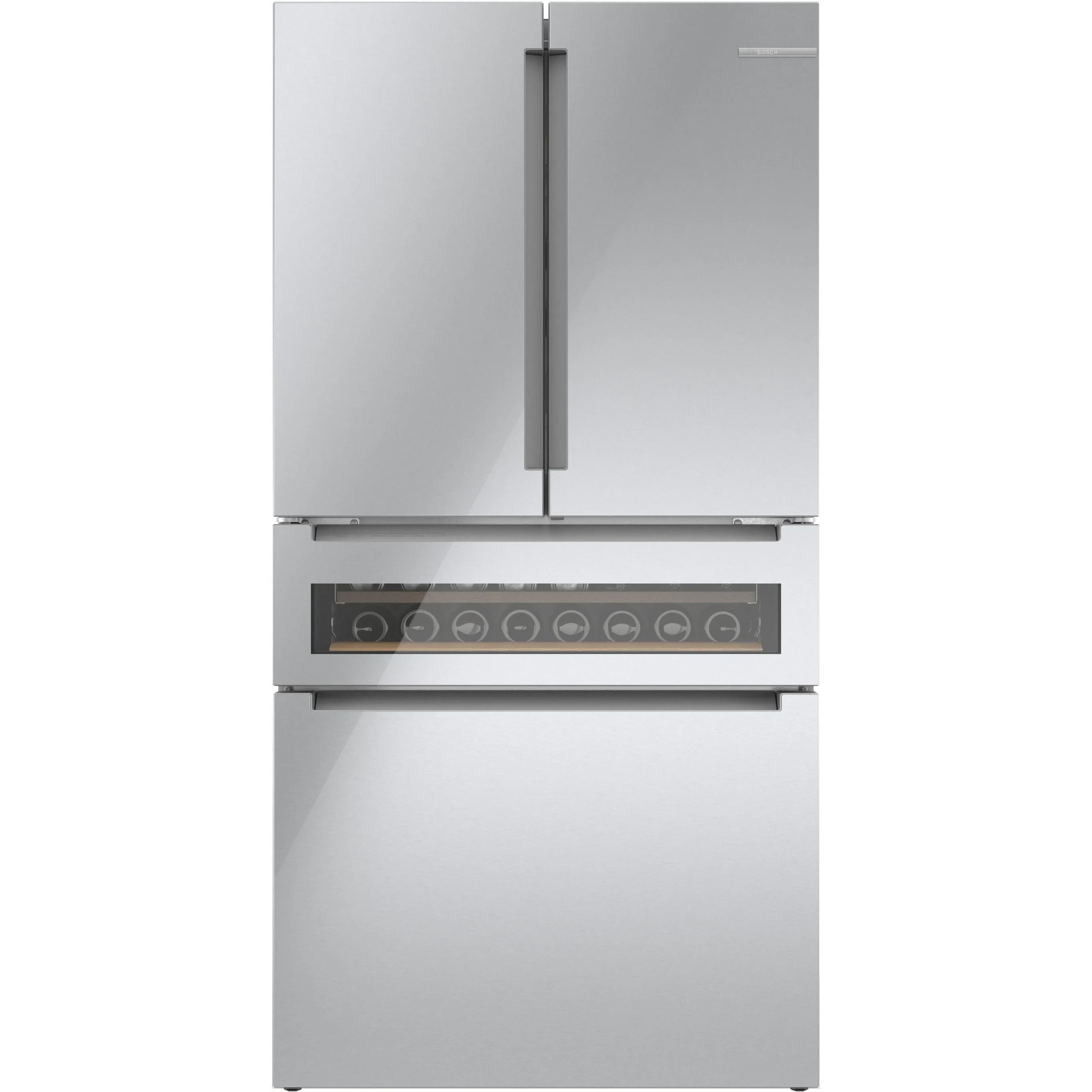  Bosch 36-inch, 20.5 cu.ft. Counter Depth French 4-Door Refrigerator with FlexBar™ B36CL81ENG IMAGE 1