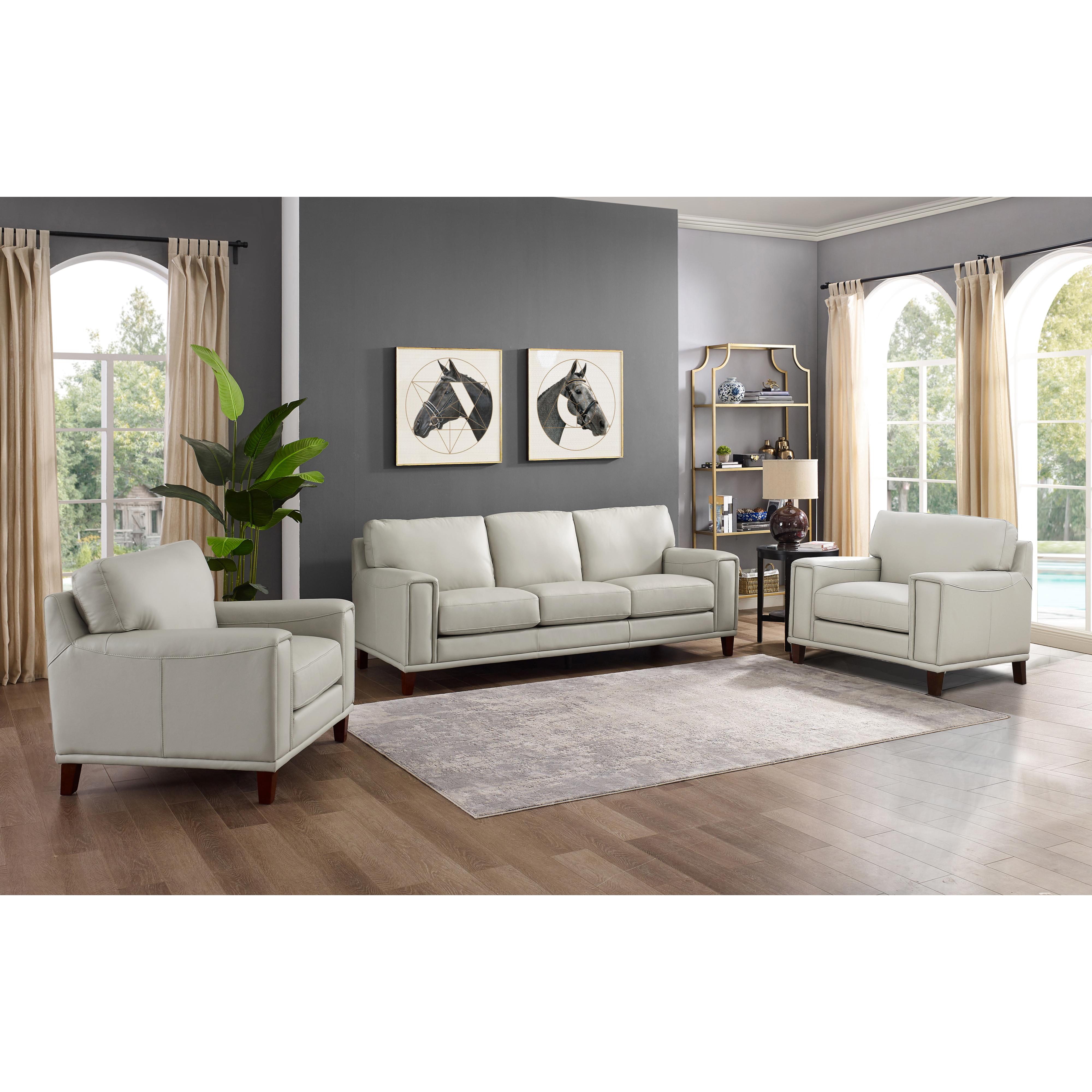  Amax Leather Harper 6982-30-2515 Sofa - Bedford Ice IMAGE 4