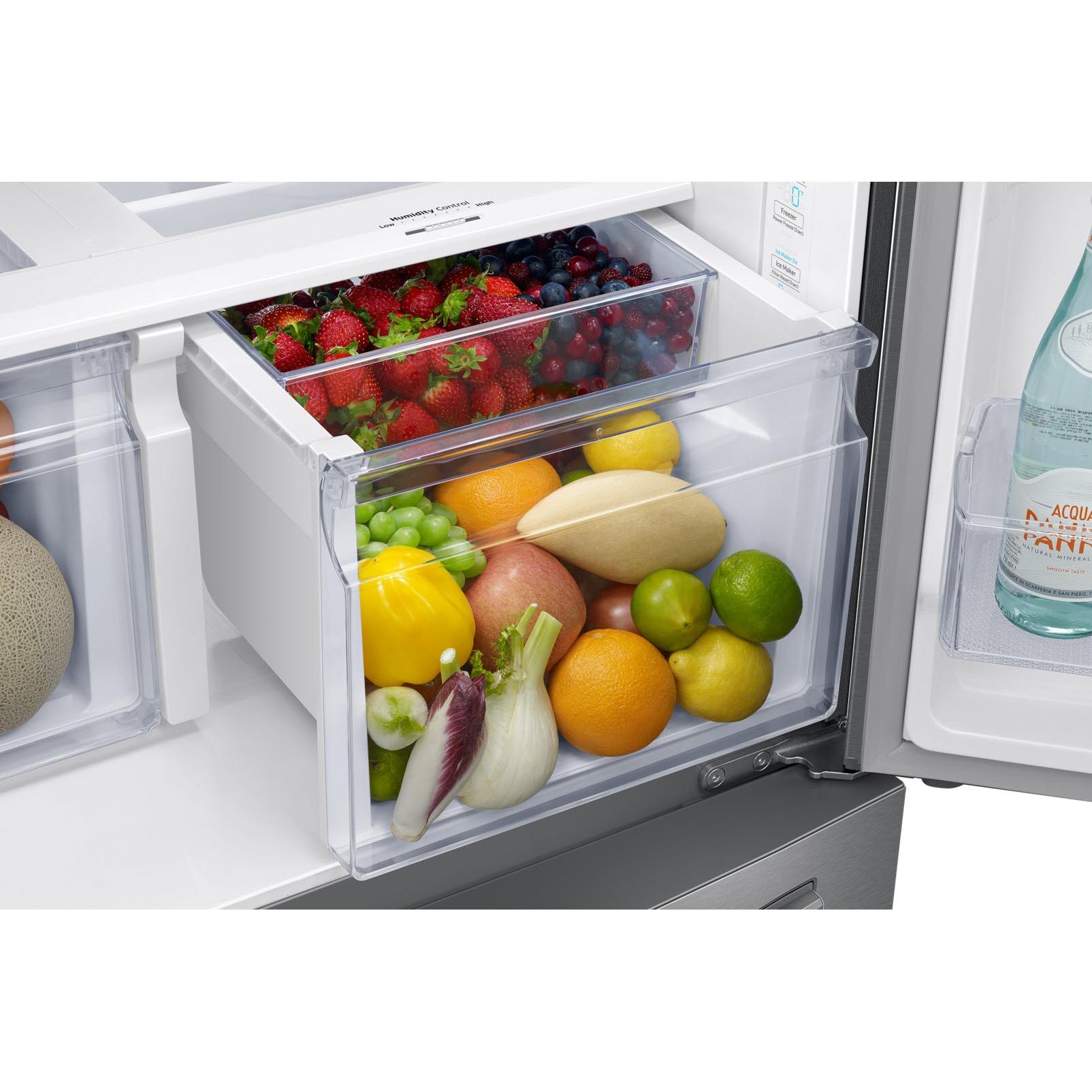 Samsung 36-inch, 28.2 cu.ft. Freestanding French 3-Door Refrigerator with Space Max™ Technology RF28T5A01SR/AA IMAGE 12