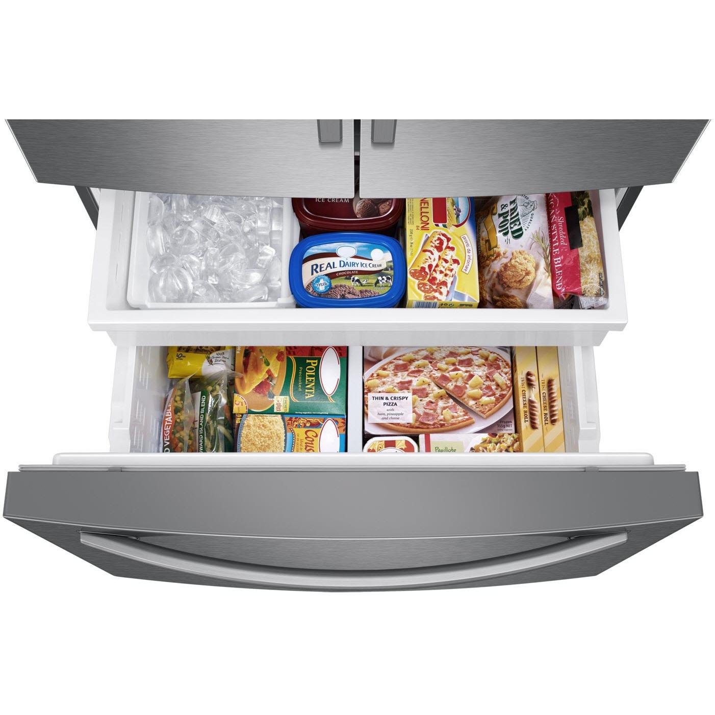 Samsung 36-inch, 28.2 cu.ft. Freestanding French 3-Door Refrigerator with Space Max™ Technology RF28T5A01SR/AA IMAGE 6