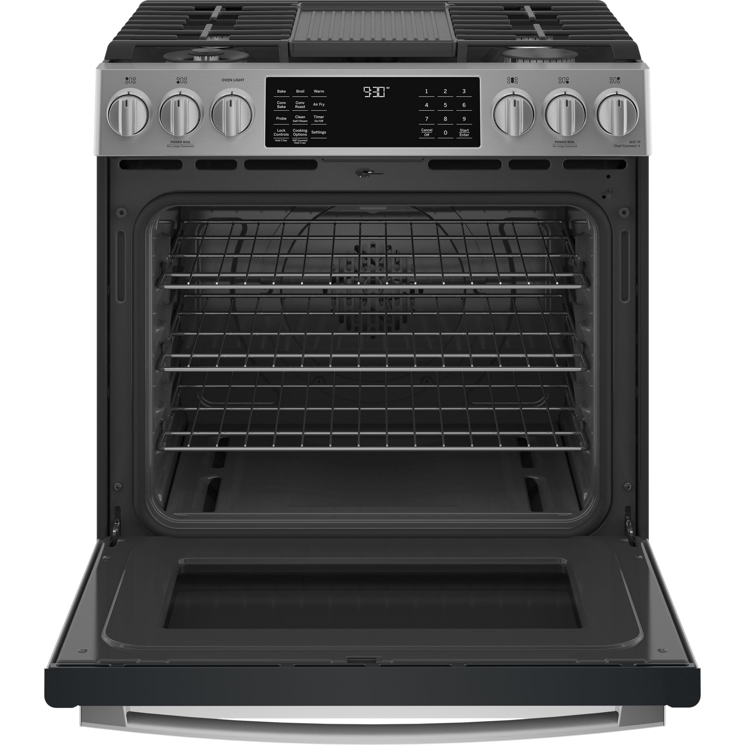  GE Profile 30-inch Slide-In Gas Range with Wi-Fi Connect PCGS930YPFS IMAGE 2