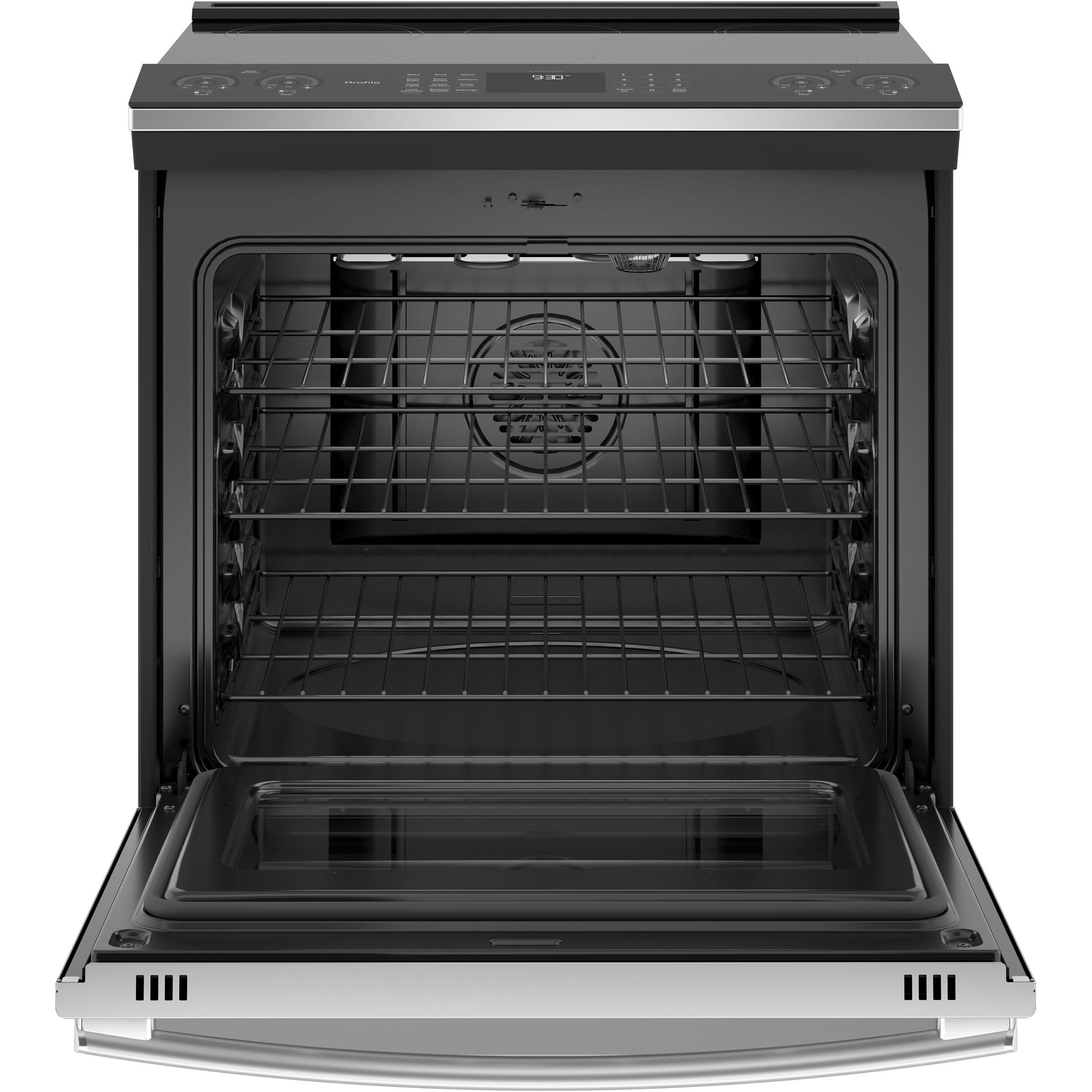  GE Profile 30-inch Slide-in Electric Induction Range with True European Convection Technology PCHS920YMFS IMAGE 2