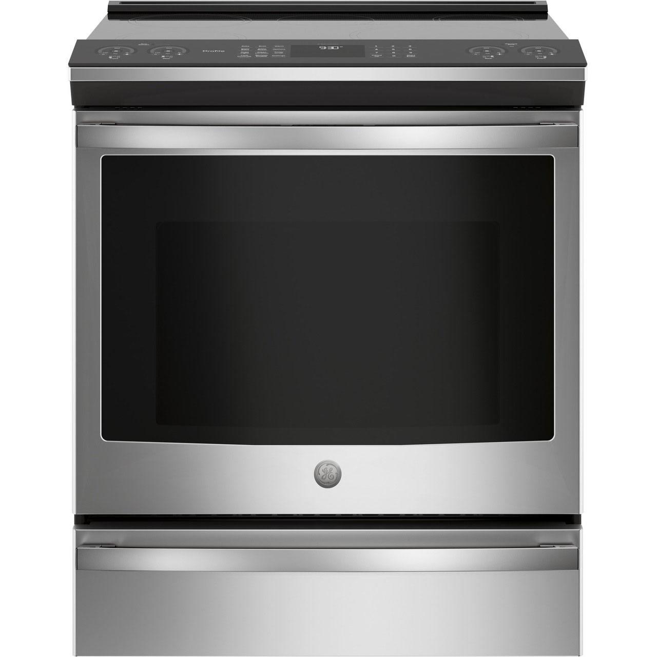  GE Profile 30-inch Slide-in Electric Induction Range with True European Convection Technology PCHS920YMFS IMAGE 4