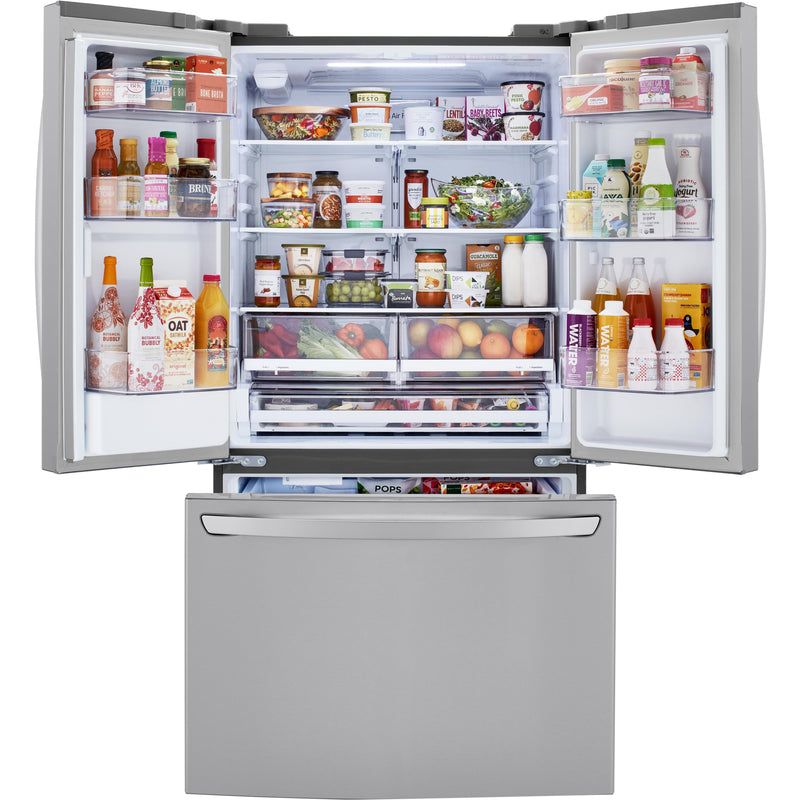 LG 36-inch, 29 cu.ft. Freestanding French 3-Door Refrigerator with Multi-Air Flow™ Technology LRFWS2906S IMAGE 4