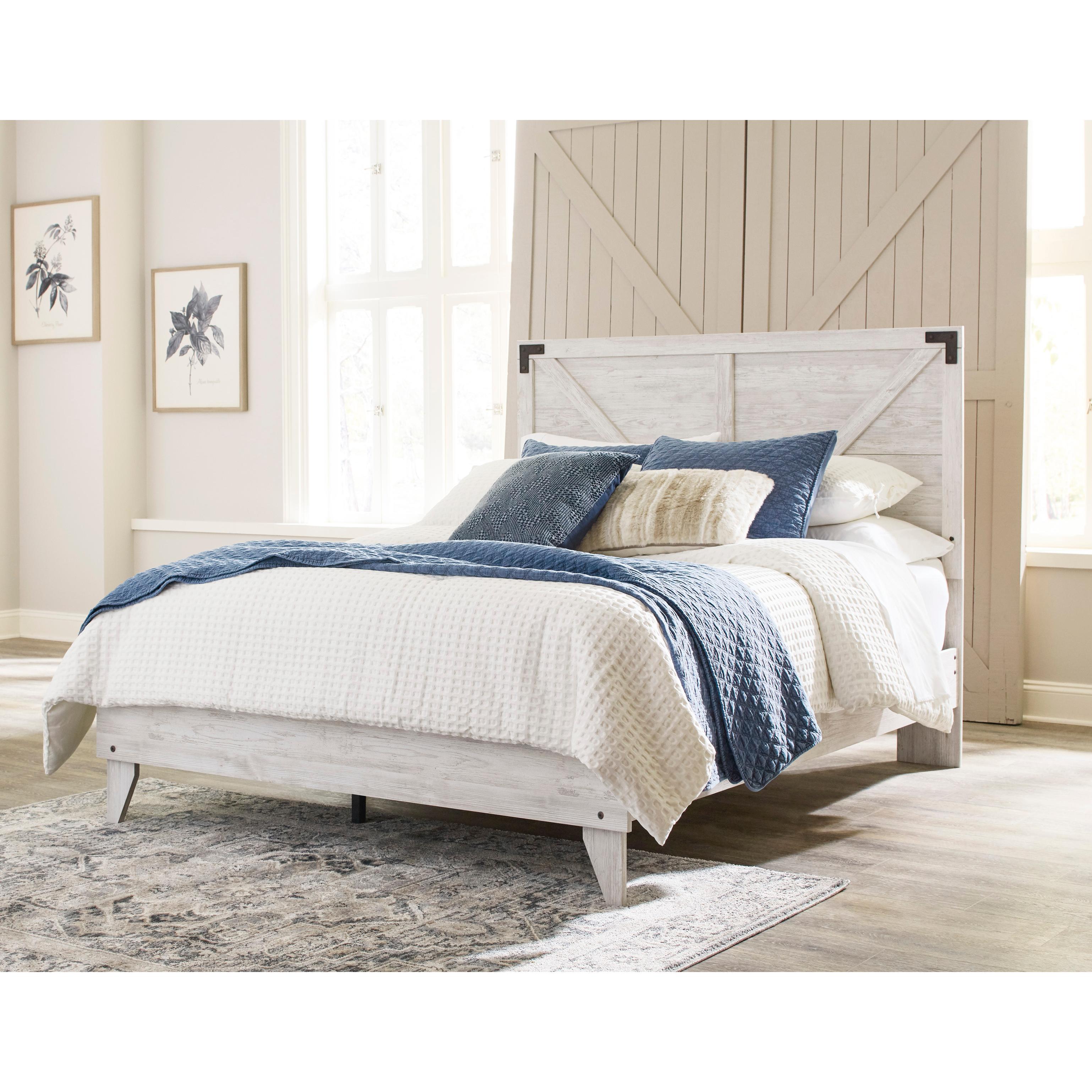  Signature Design by Ashley Shawburn EB4121B1 Queen Crossbuck Panel Platform Bed IMAGE 6