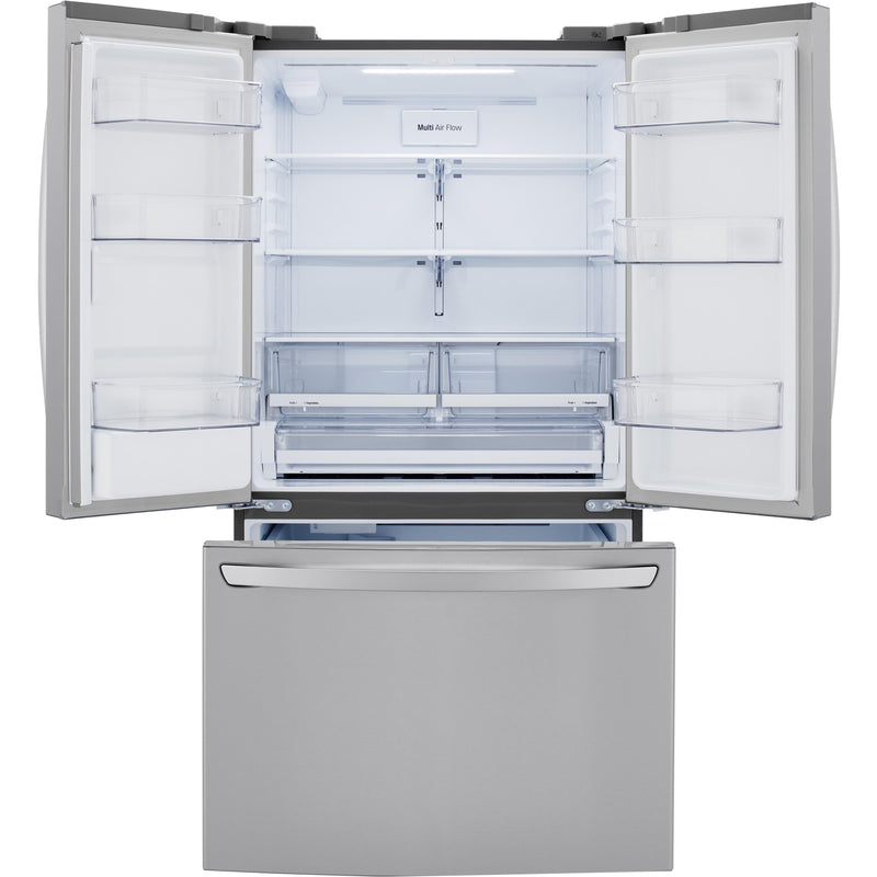 LG 36-inch, 29 cu.ft. Freestanding French 3-Door Refrigerator with Multi-Air Flow™ Technology LRFWS2906V IMAGE 3