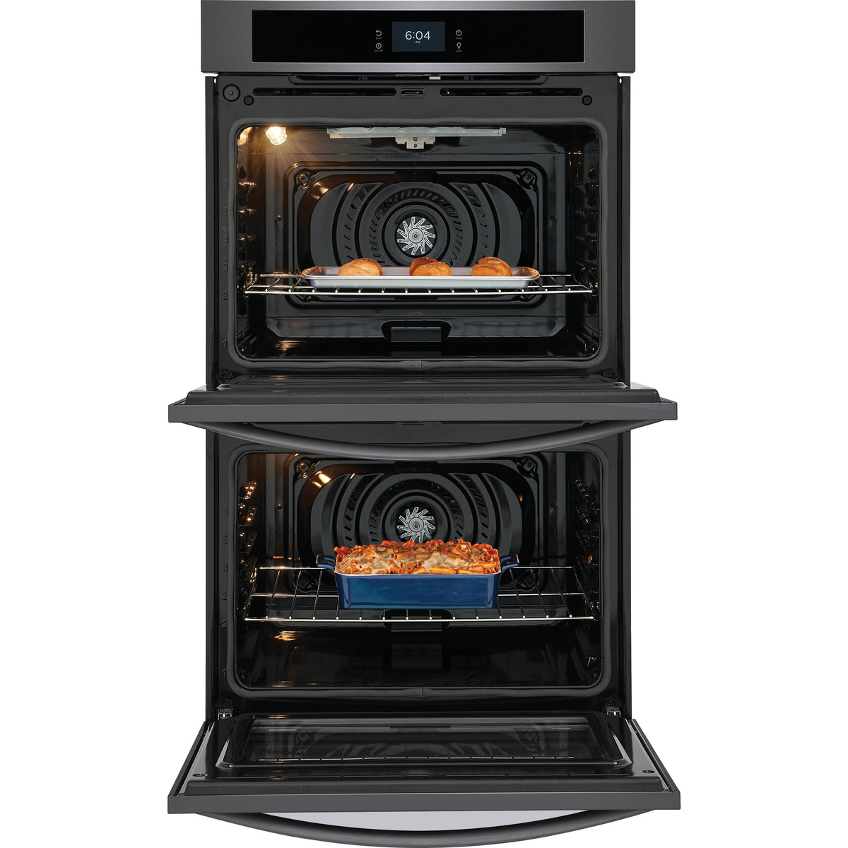  Frigidaire 30-inch Double Electric Wall Oven with Fan Convection FCWD3027AD IMAGE 3