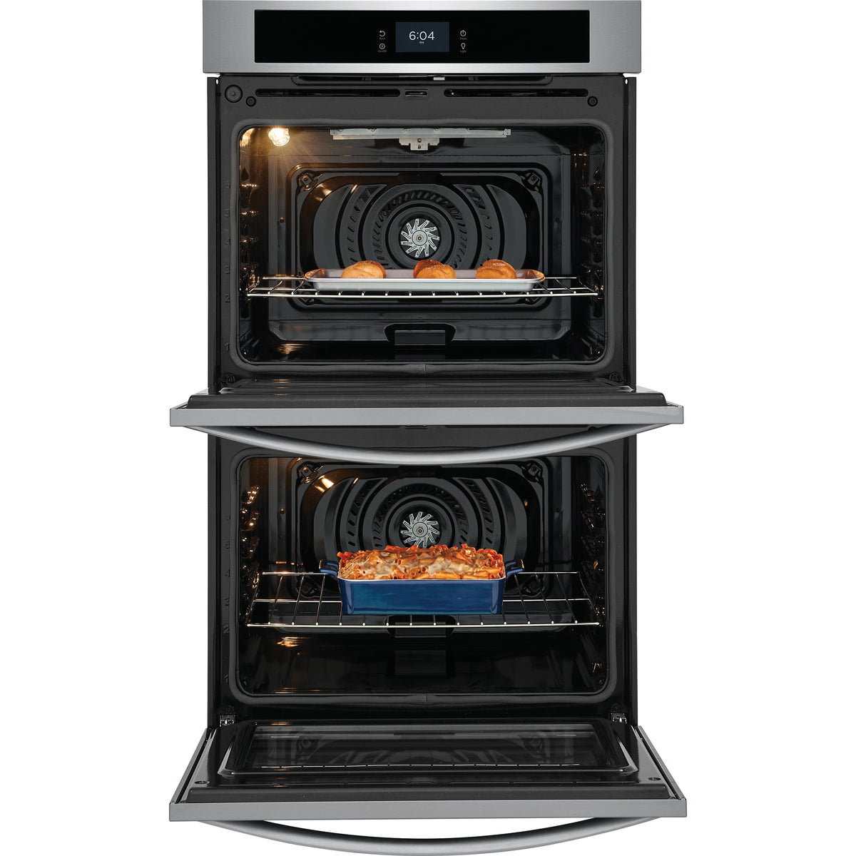  Frigidaire 30-inch Double Electric Wall Oven with Fan Convection FCWD3027AS IMAGE 3