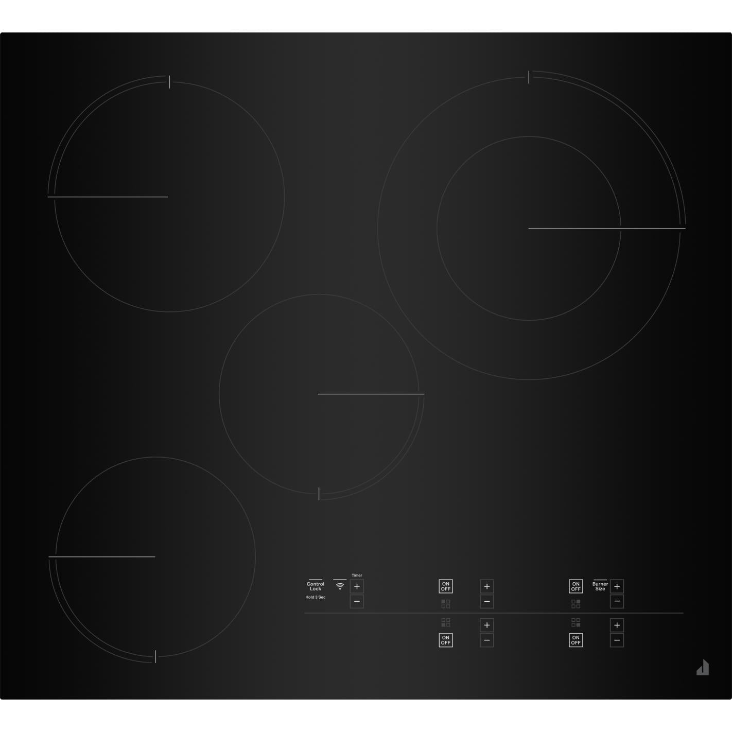  JennAir 24-inch Built-In Electric Cooktop with Emotive Controls JEC4424KB IMAGE 2