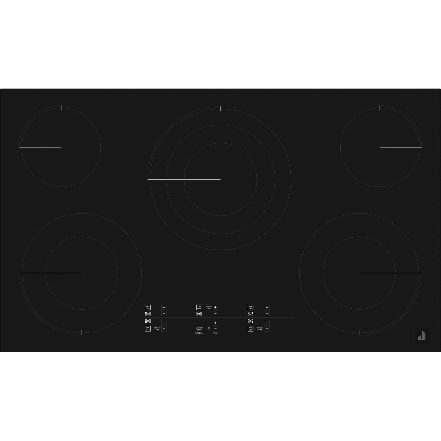  JennAir 36-inch Built-In Electric Cooktop with Emotive Controls JEC4536KB IMAGE 2