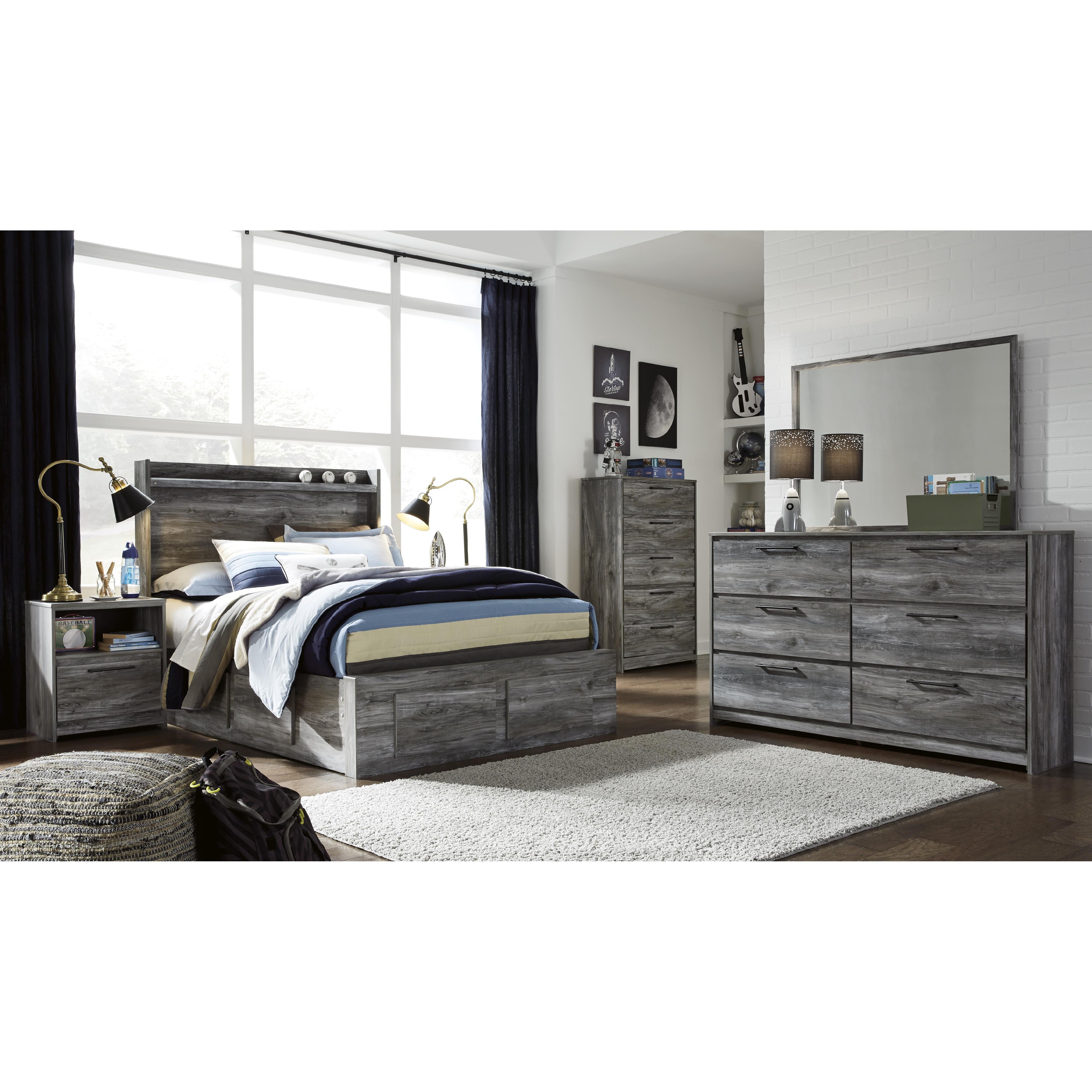  Signature Design by Ashley Baystorm B221B25 Full Panel Bed with 4 Storage Drawers IMAGE 2