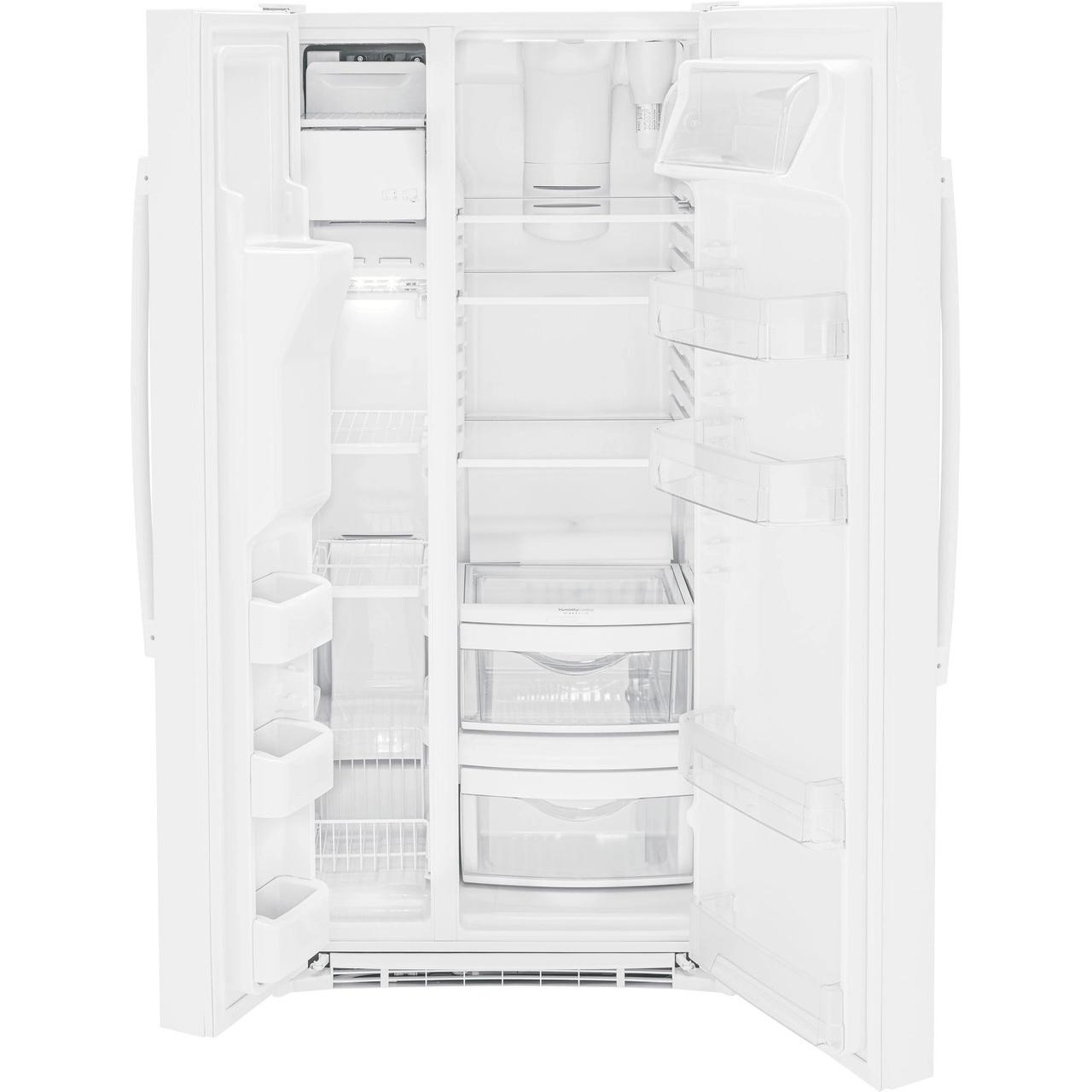  GE 33-inch, 23 cu. ft. Side-By-Side Refrigerator with Water and Ice Dispensing System GSS23GGPWW IMAGE 2