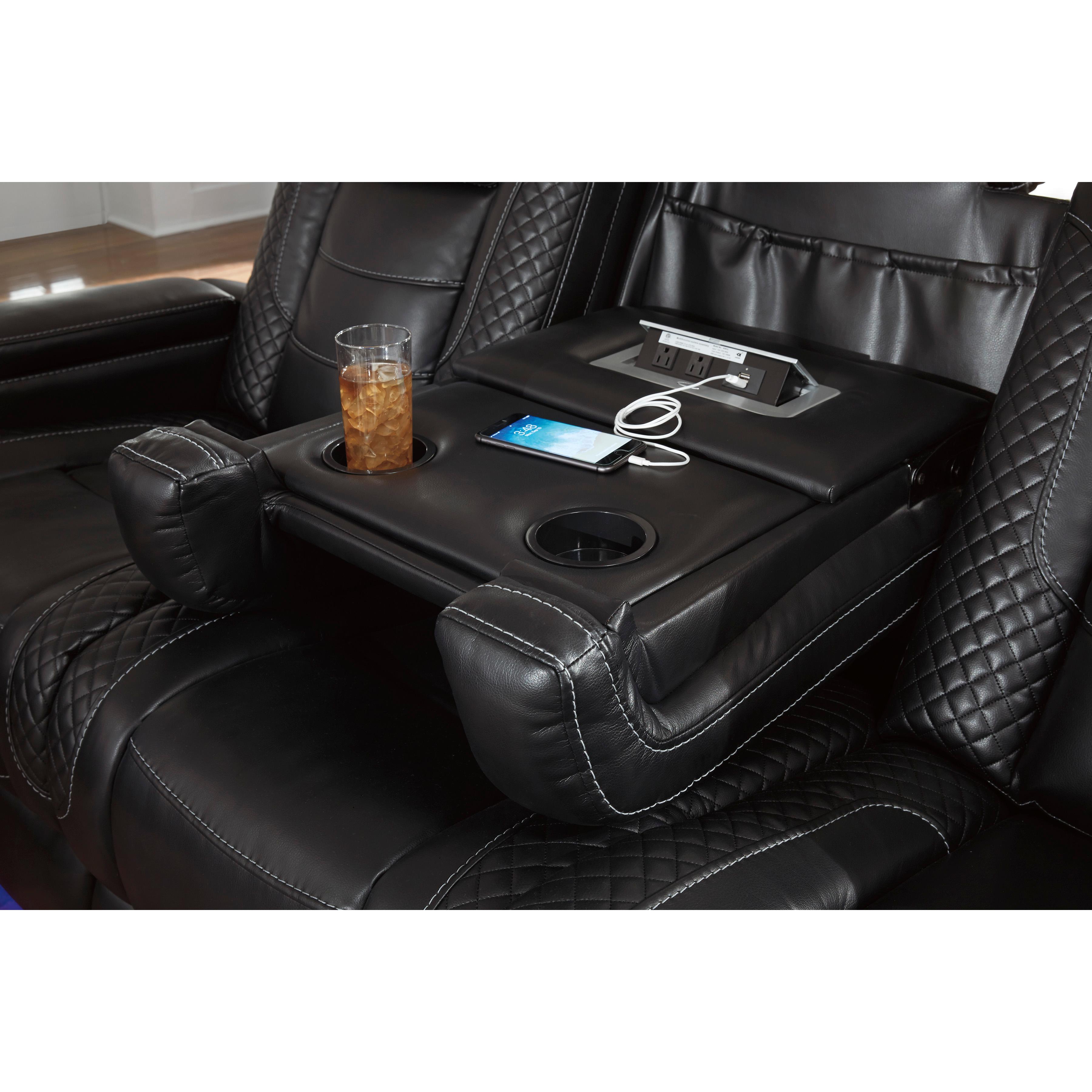 Signature Design by Ashley Party Time 3700315C Power Reclining Sofa with Adjustable Headrest IMAGE 10