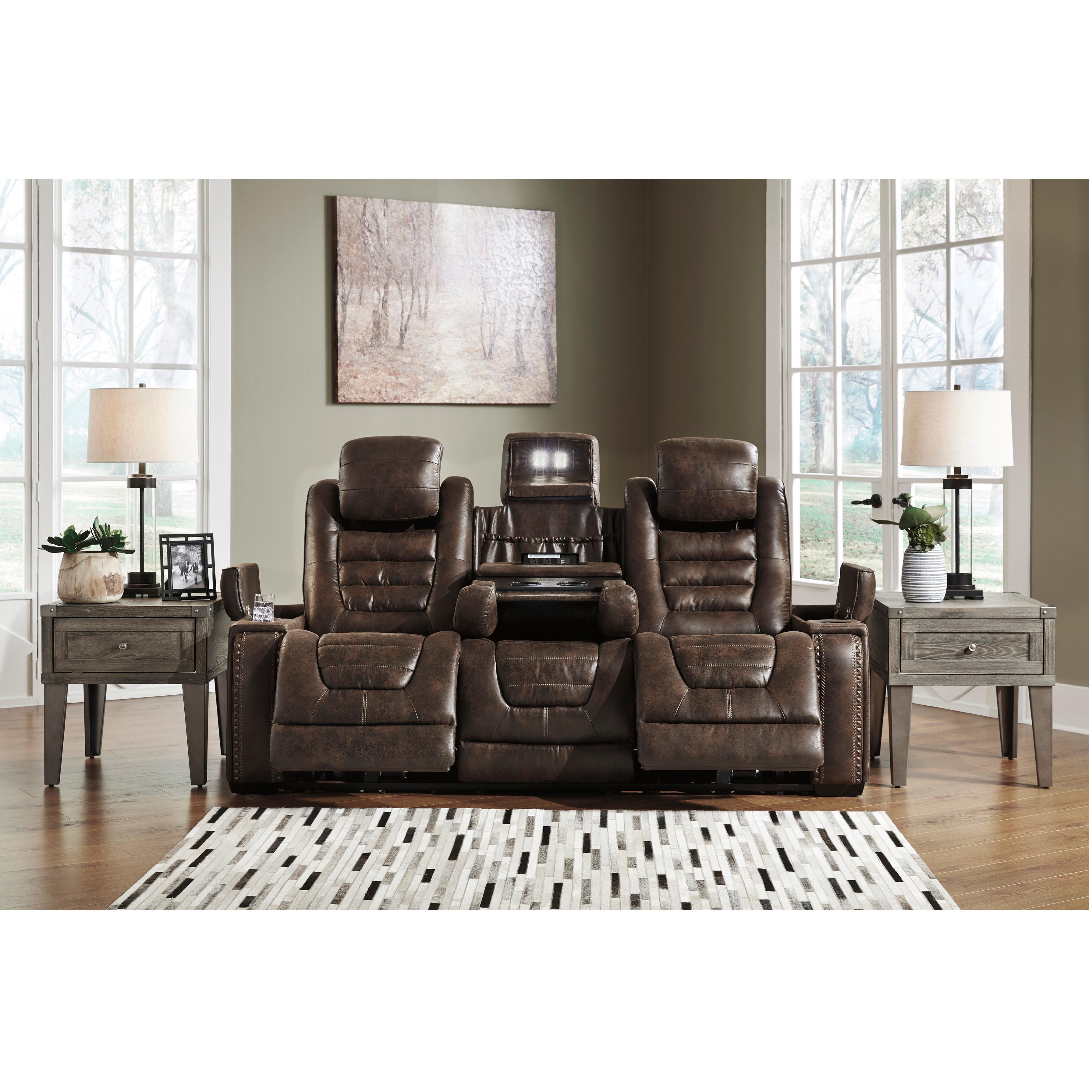  Signature Design by Ashley Game Zone 3850115C Power Reclining Sofa with Adjustable Headrest IMAGE 4