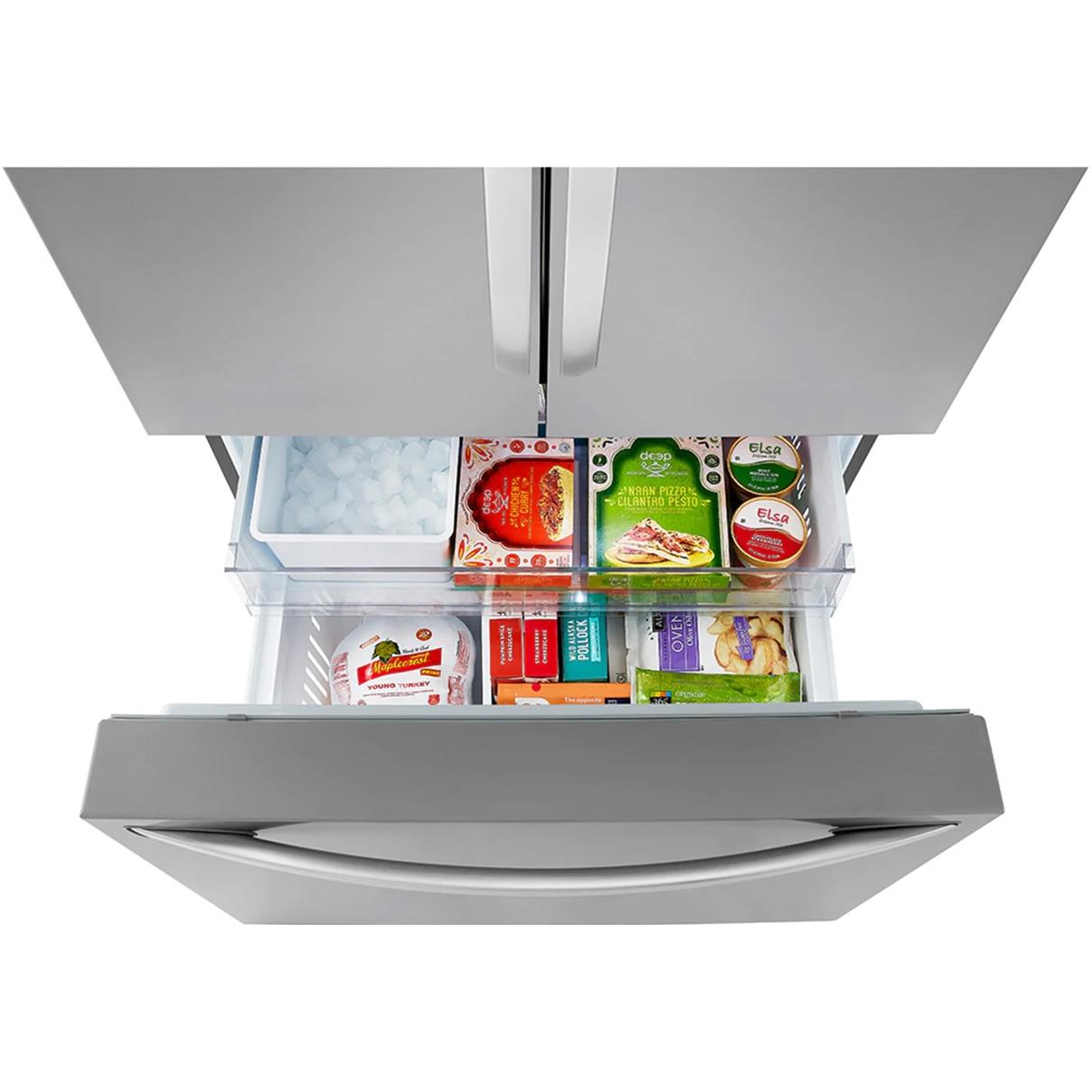  LG 36-inch, 27 cu. ft. Counter-Depth Max French 3-Door Refrigerator with Linear Cooling™ LRFLC2706S IMAGE 7