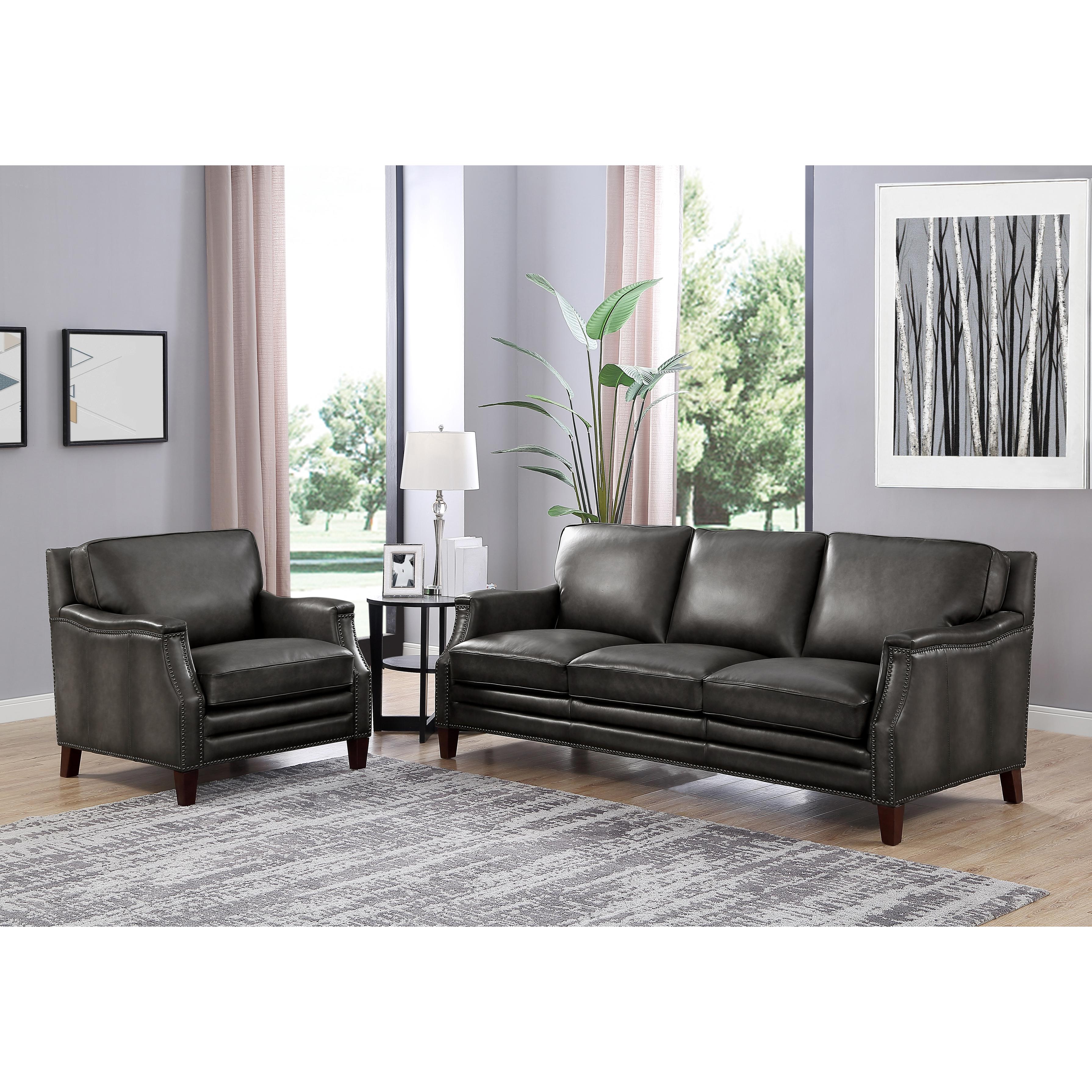  Amax Leather Romana 6681 Sofa - Concord Ash IMAGE 3