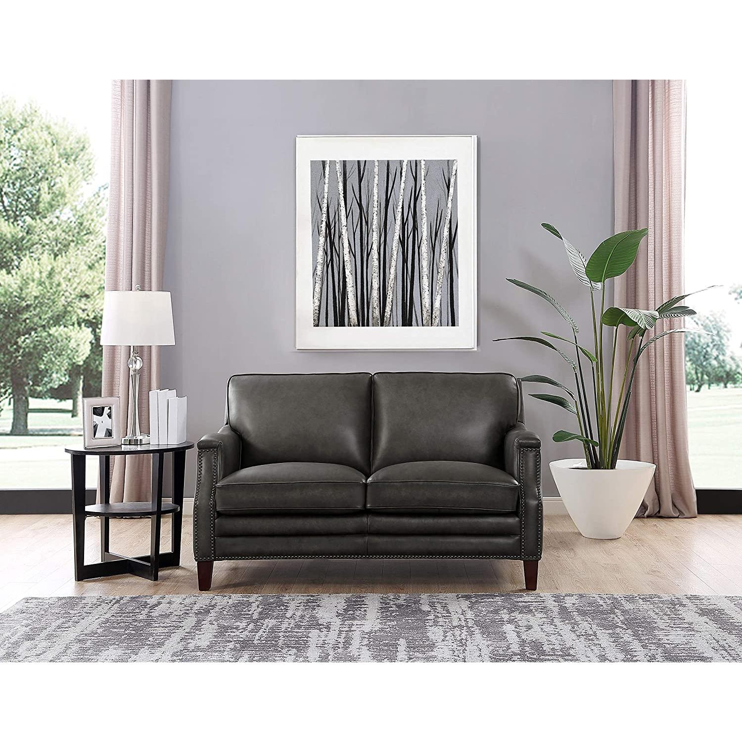  Amax Leather Romana 6681 Loveseat - Concord Ash IMAGE 1