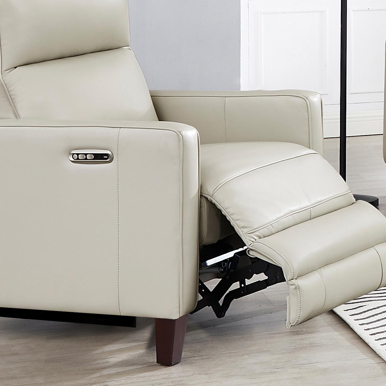  Amax Leather New Milan 7171-10P2Z-2519 Zero Gravity Power Recliner - Vanilla IMAGE 2